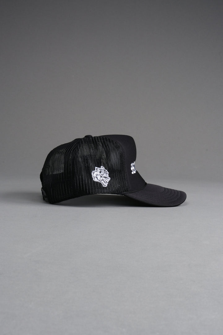Our Mantra Trucker Hat in Black