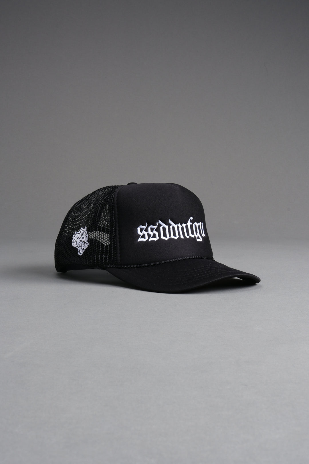 Our Mantra Trucker Hat in Black