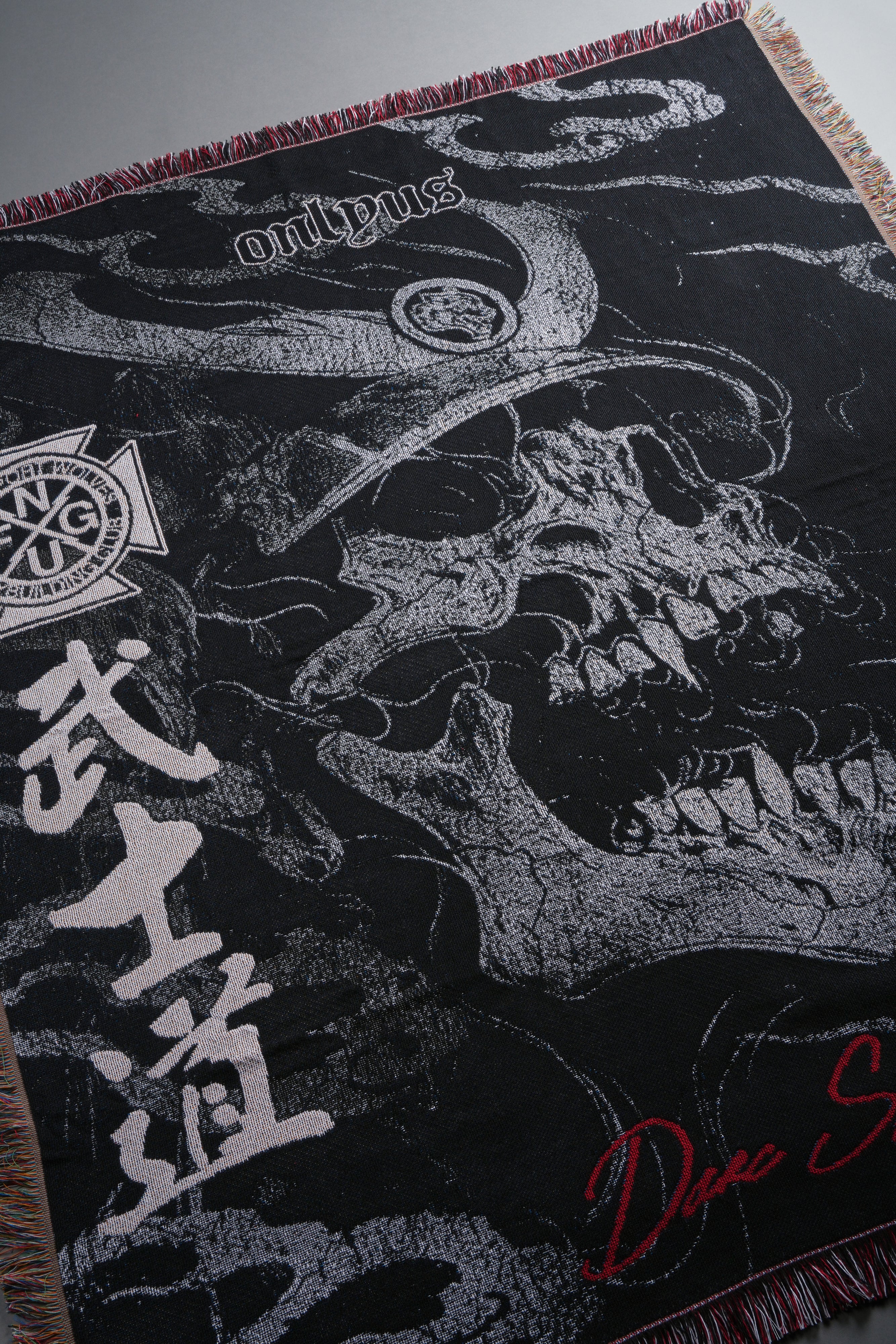 Darc Samurai Tapestry Blanket in Black