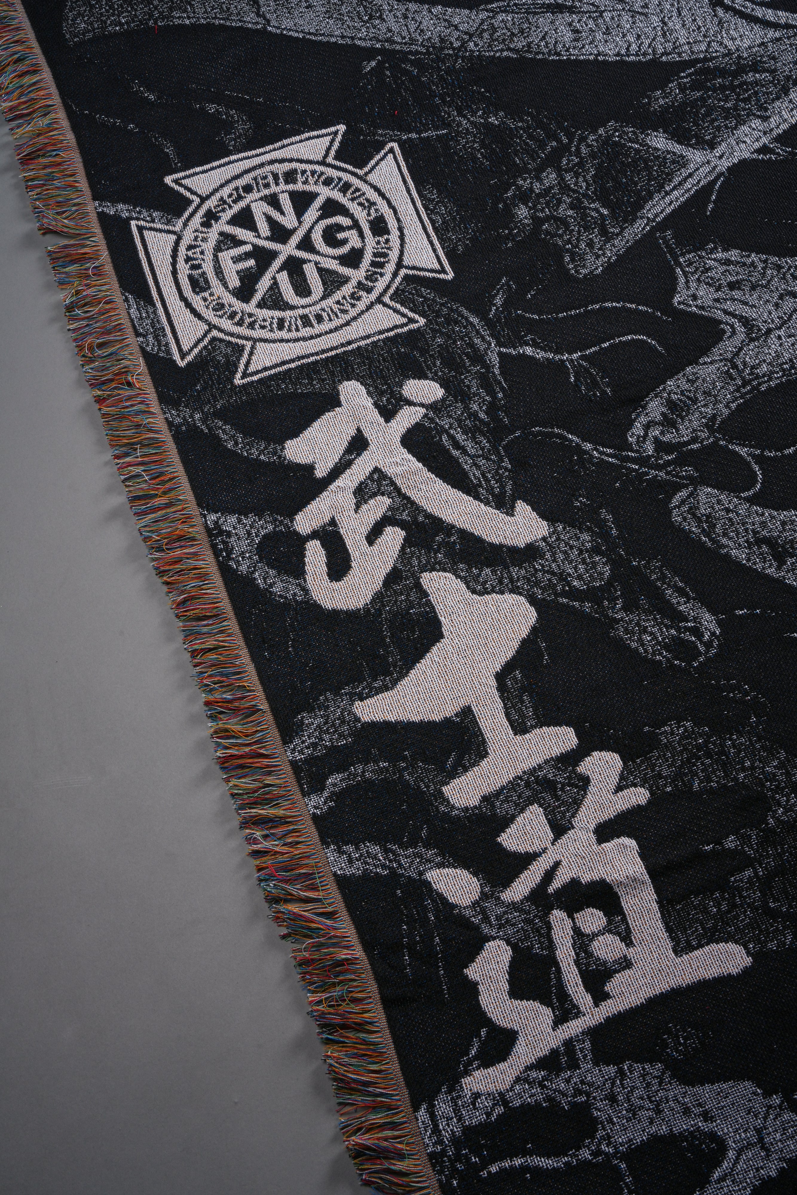 Darc Samurai Tapestry Blanket in Black