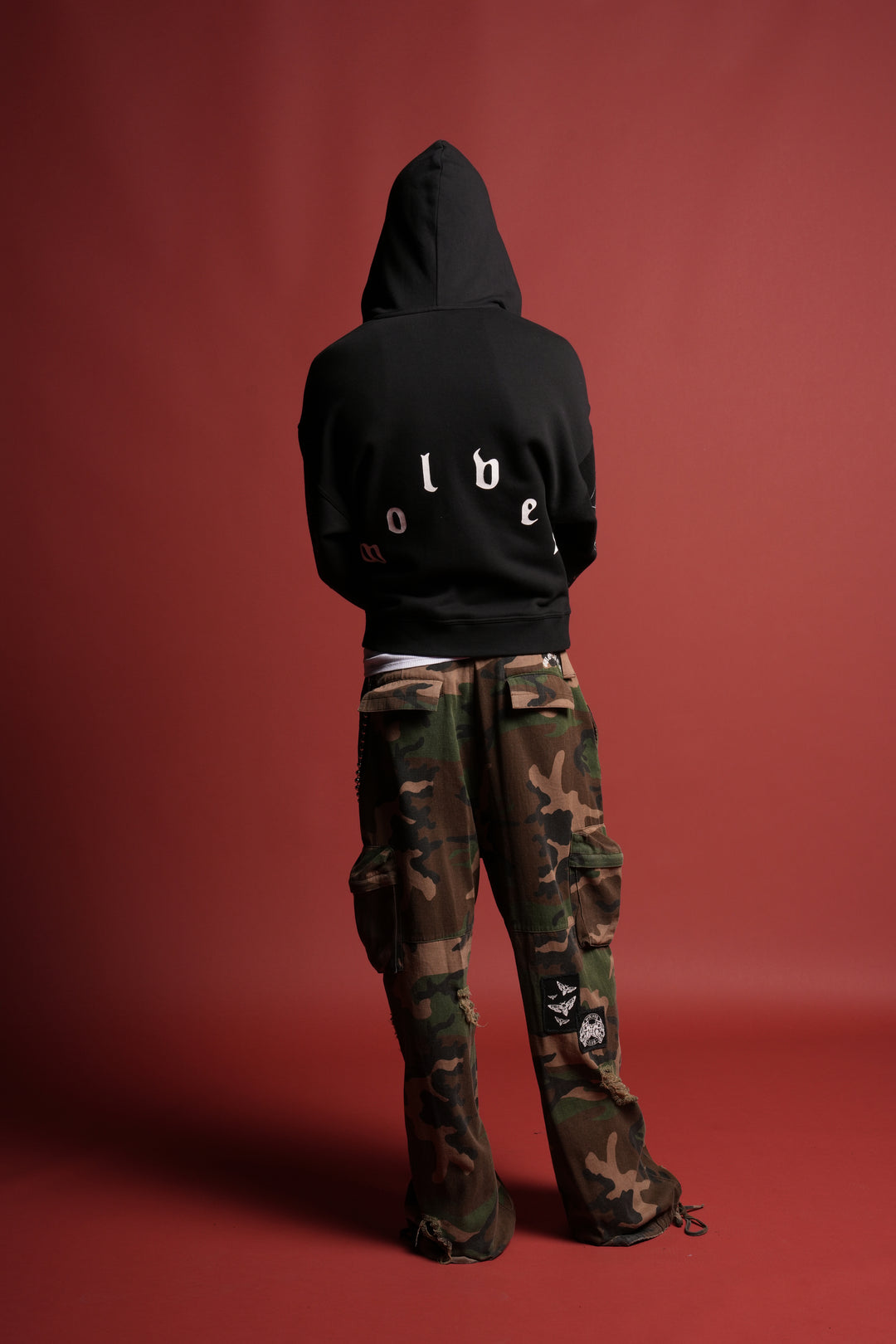 Ghost Spider Anya Double Zip Hoodie in Black
