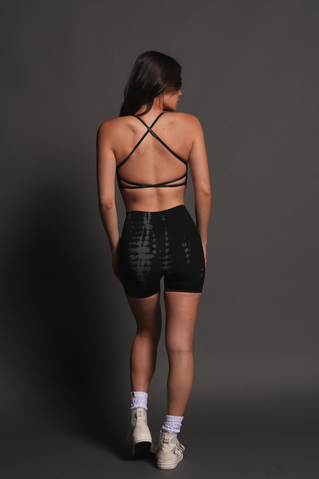 Dual Wolf Everson Seamless "Sierra" Shorts in Black Tonal Serpent