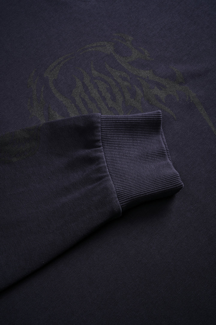 Ukiyo-e Premium "Box Cut" L/S Tee in Midnight Blue