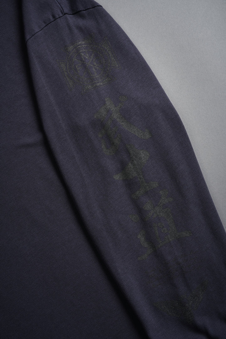 Ukiyo-e Premium "Box Cut" L/S Tee in Midnight Blue
