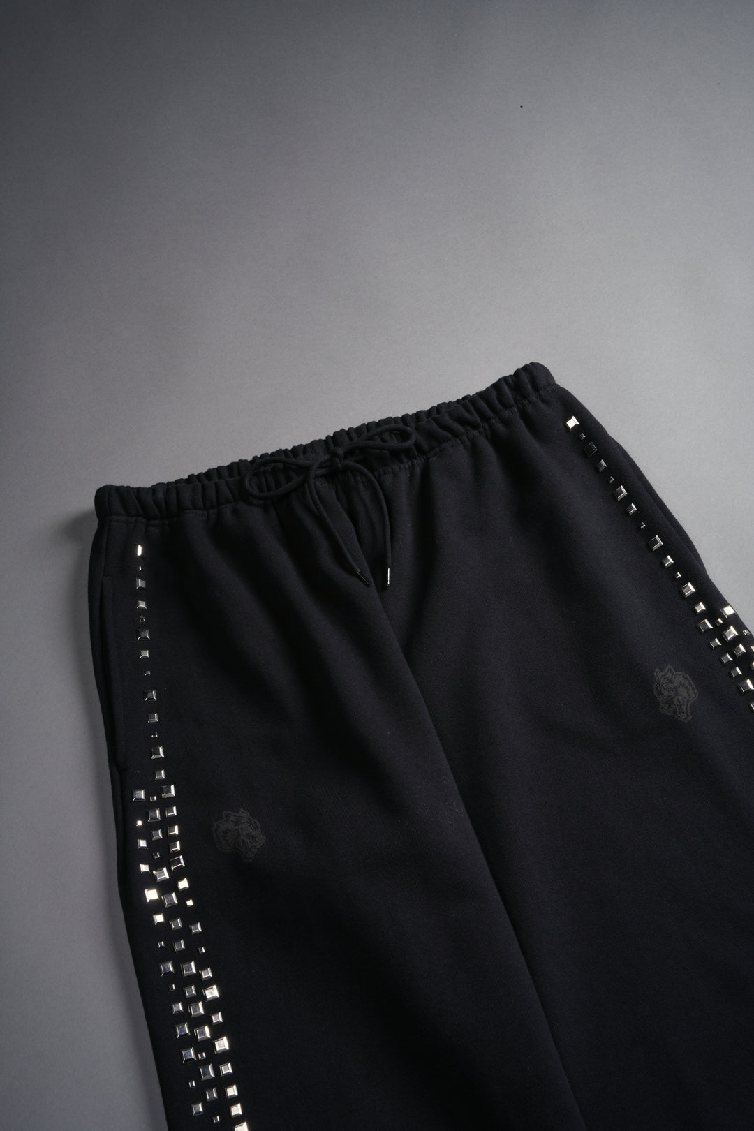 Dual Stud Lounger Sweat Pants in Black