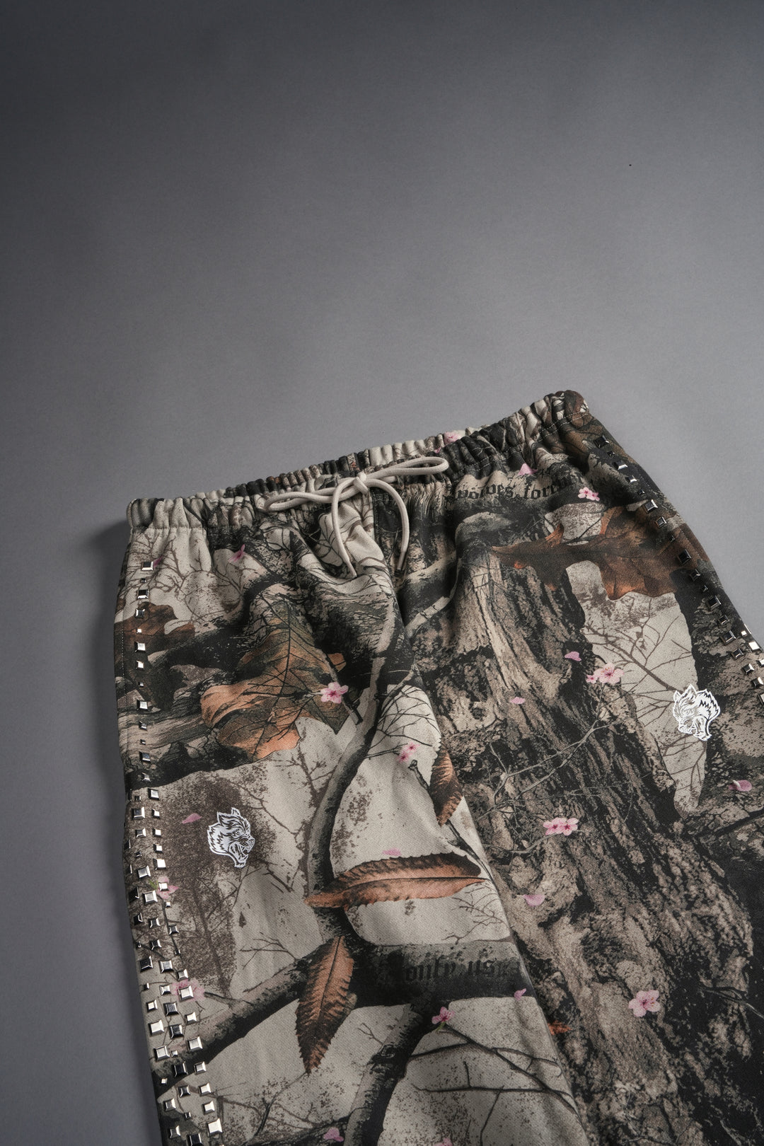 Dual Stud Lounger Sweat Pants in Cherry Blossom Woodland Camo