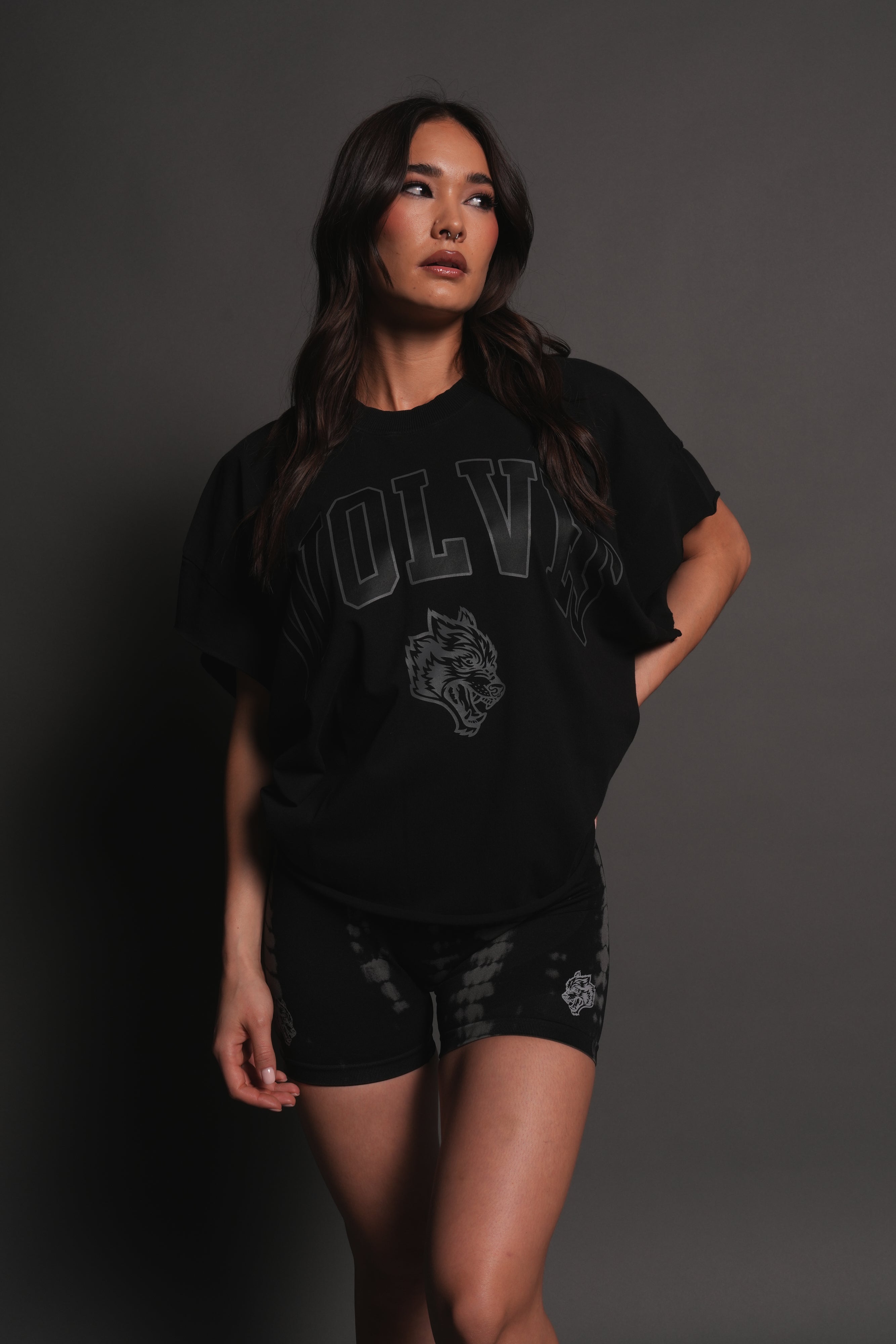 Loyalty Frvr Grunge Cut-Off Tee in Black