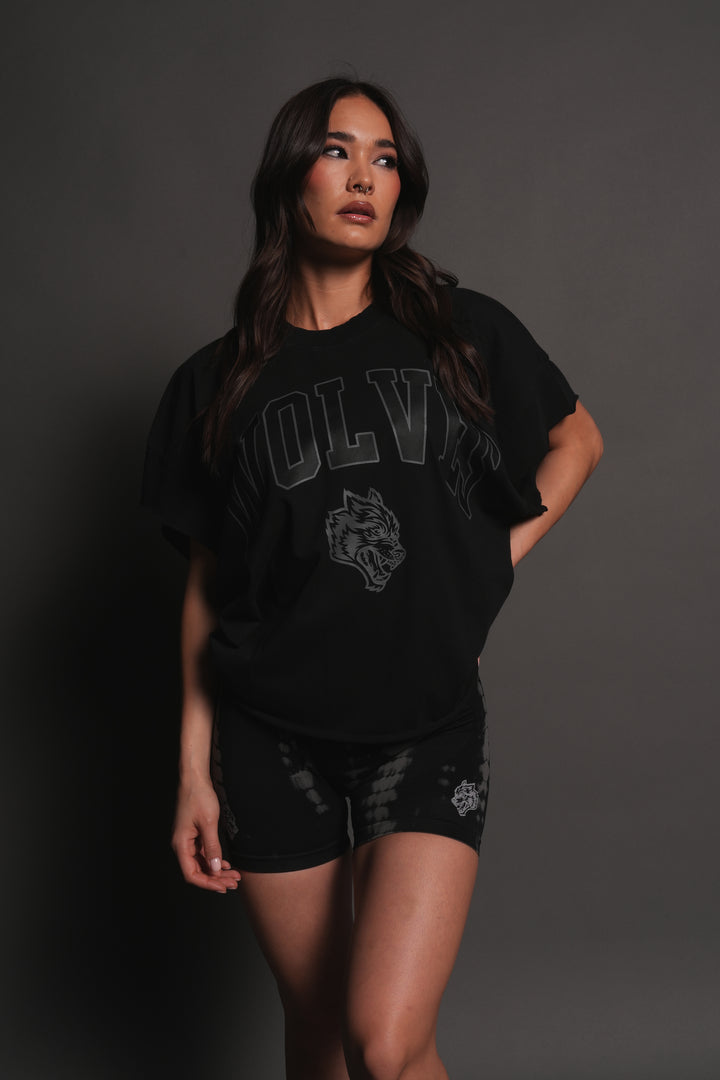Loyalty Frvr Grunge Cut-Off Tee in Black