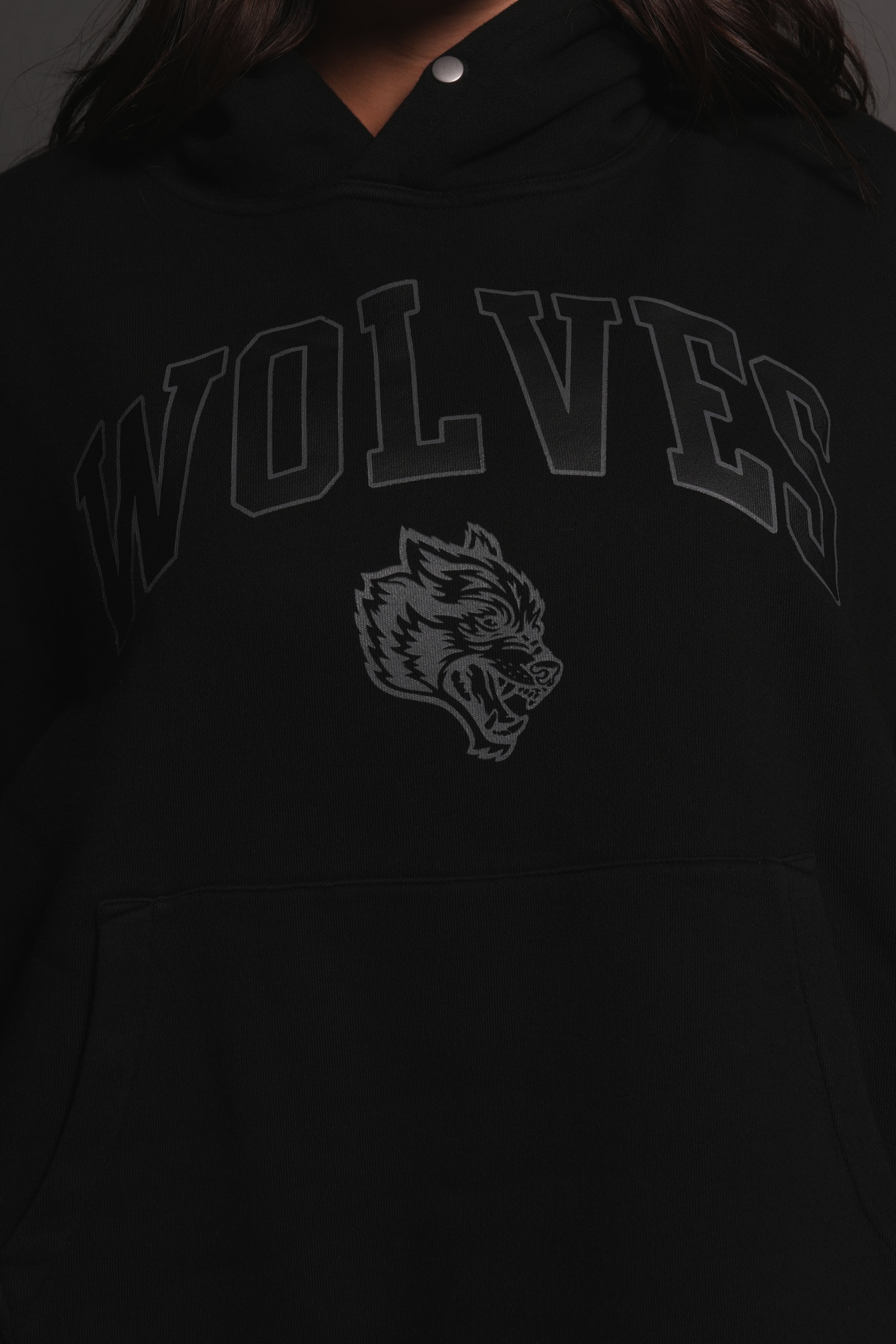 Loyalty Frvr Box Cut Pierce Hoodie in Black