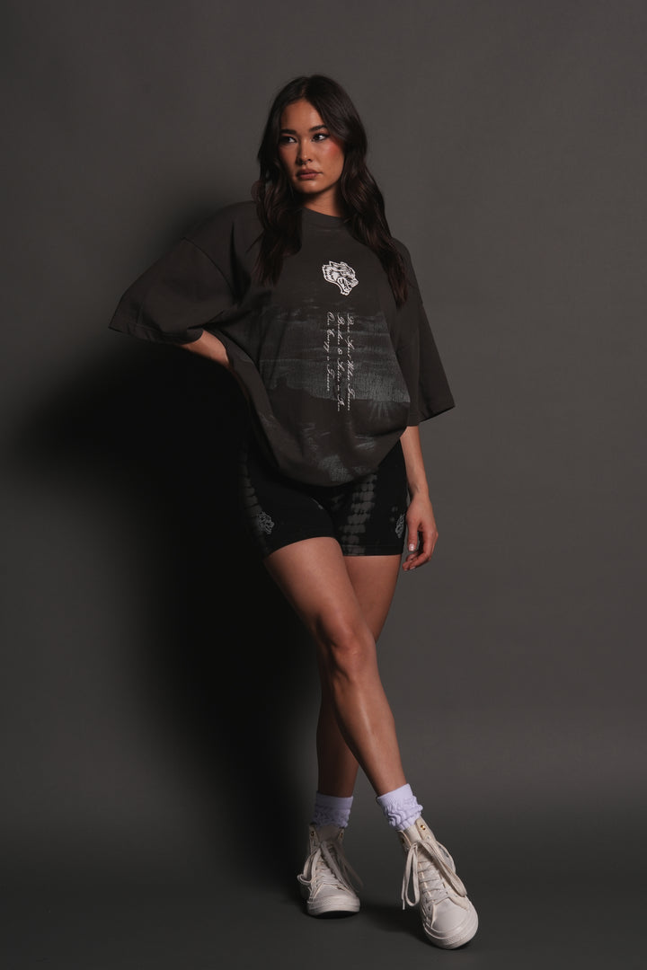 Our Journey Premium Oversized Tee in Wolf Gray