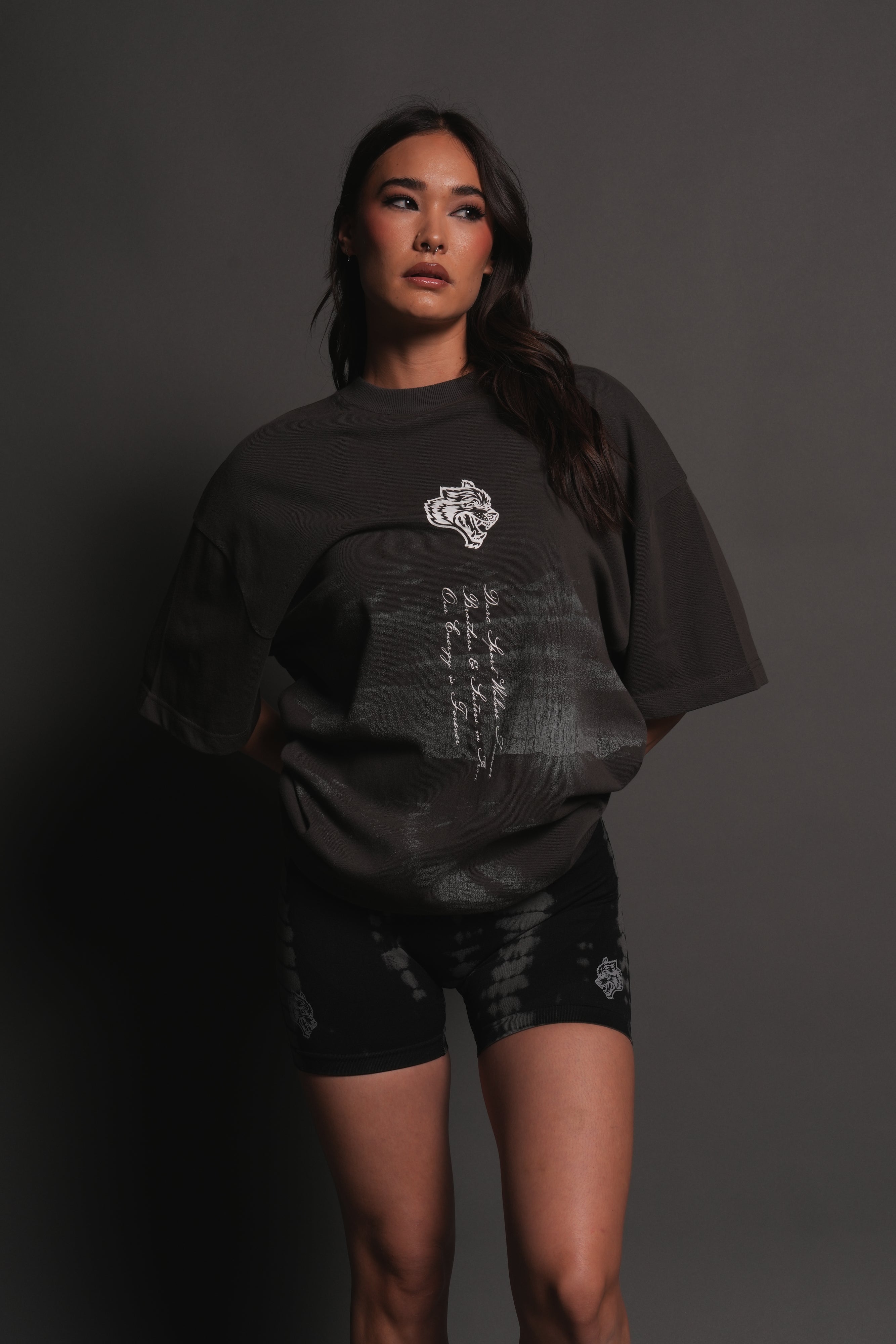 Our Journey Premium Oversized Tee in Wolf Gray