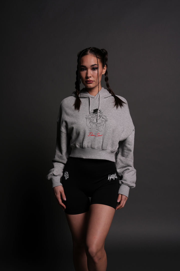 No Match "Ava" Hoodie in Light Athletic Gray