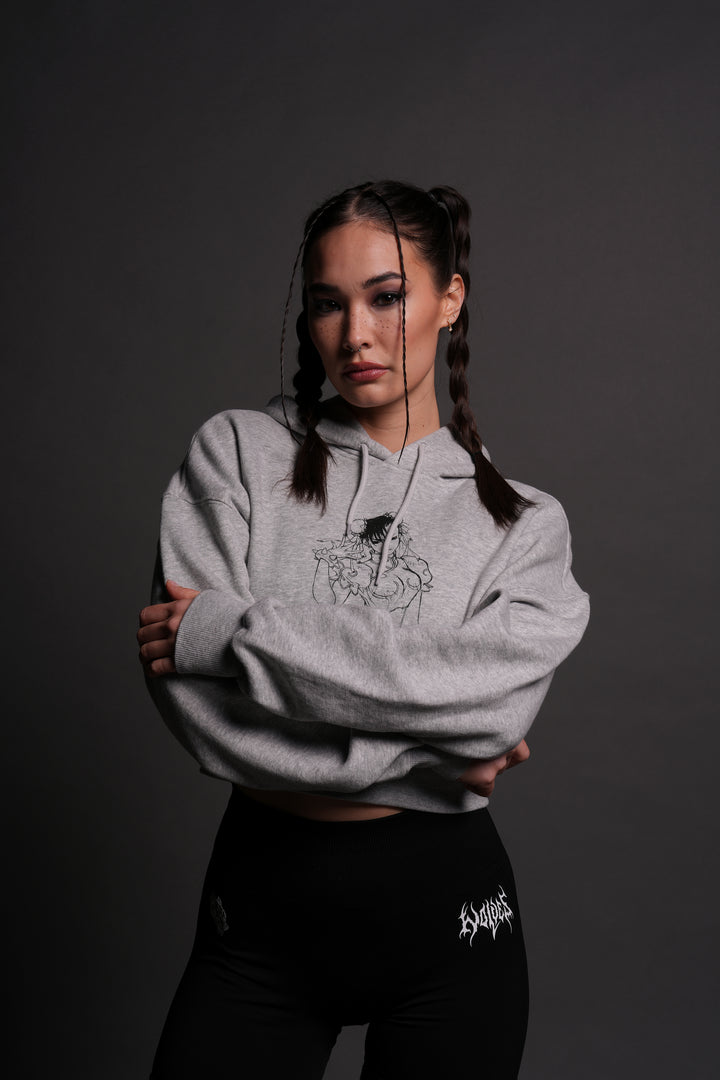 No Match "Ava" Hoodie in Light Athletic Gray