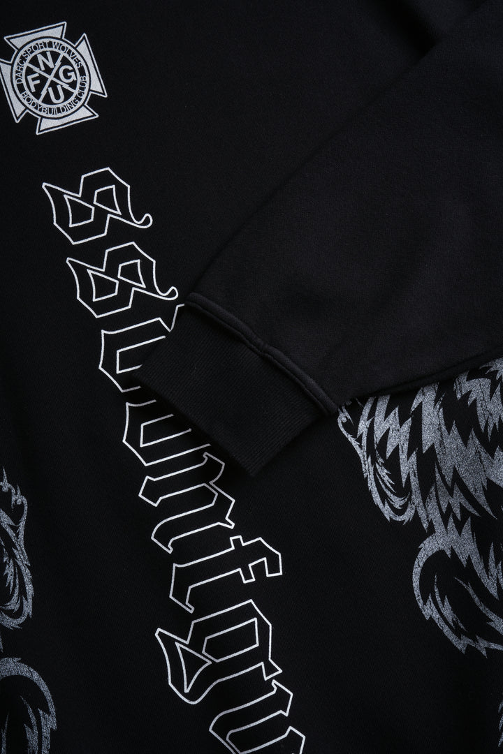 Alpha Wolf London Crewneck in Black