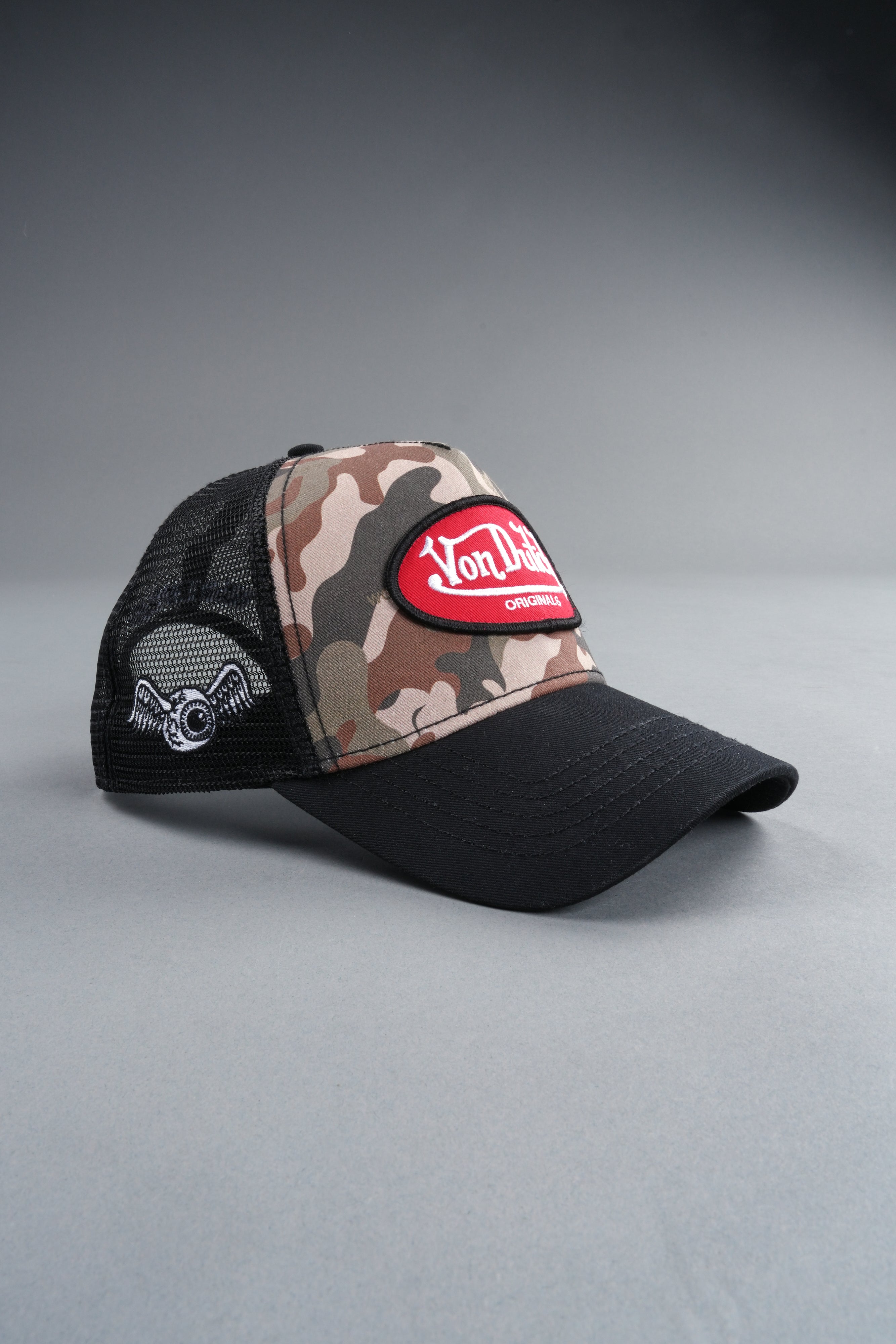 DSVD Collab Trucker Hat in Black Camo/Olive