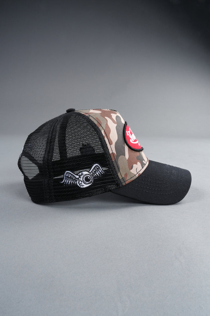 DSVD Collab Trucker Hat in Black Camo/Olive
