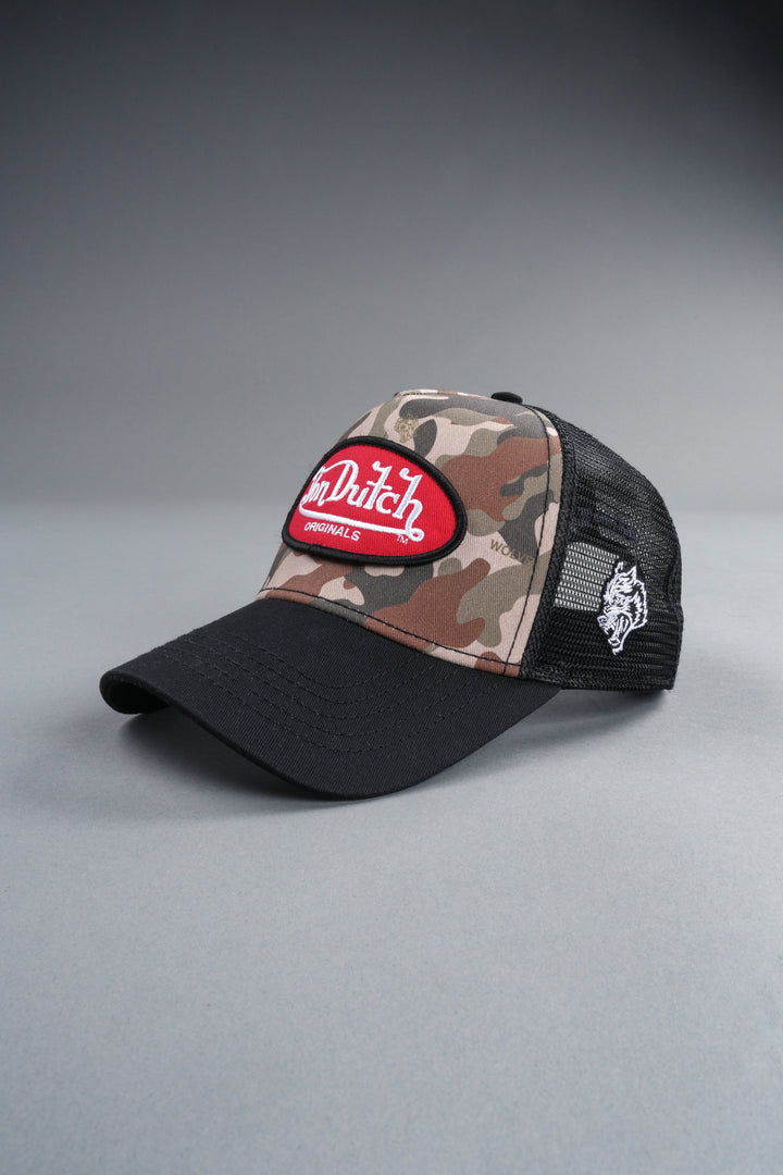 DSVD Collab Trucker Hat in Black Camo/Olive