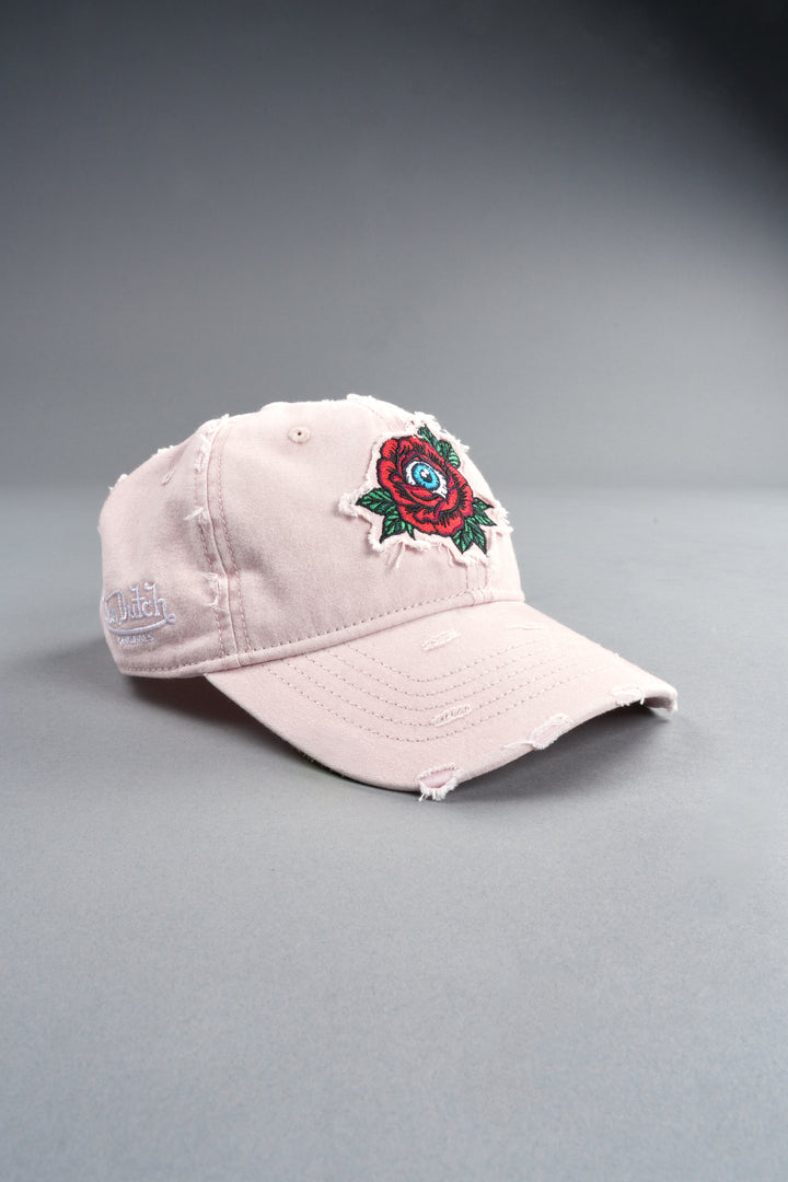 Eye of the Beholder Distressed Dad Hat in Washed Bubblegum