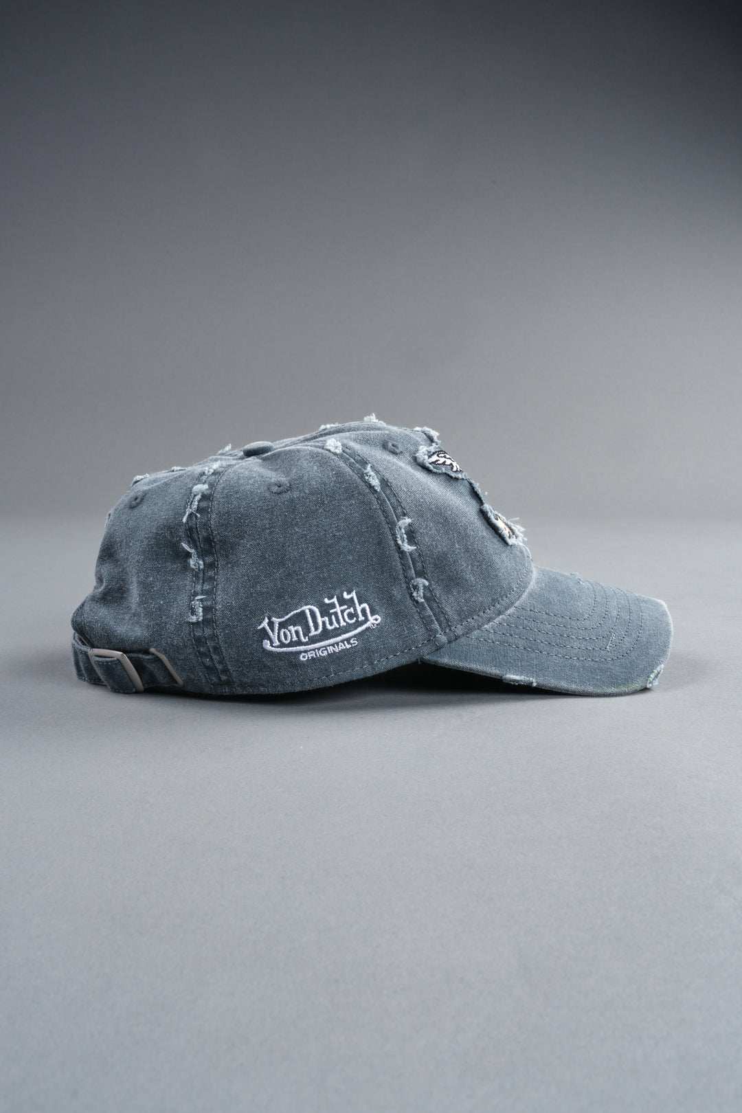 Cherub Eye Ball Distressed Dad Hat in Washed Wolf Gray