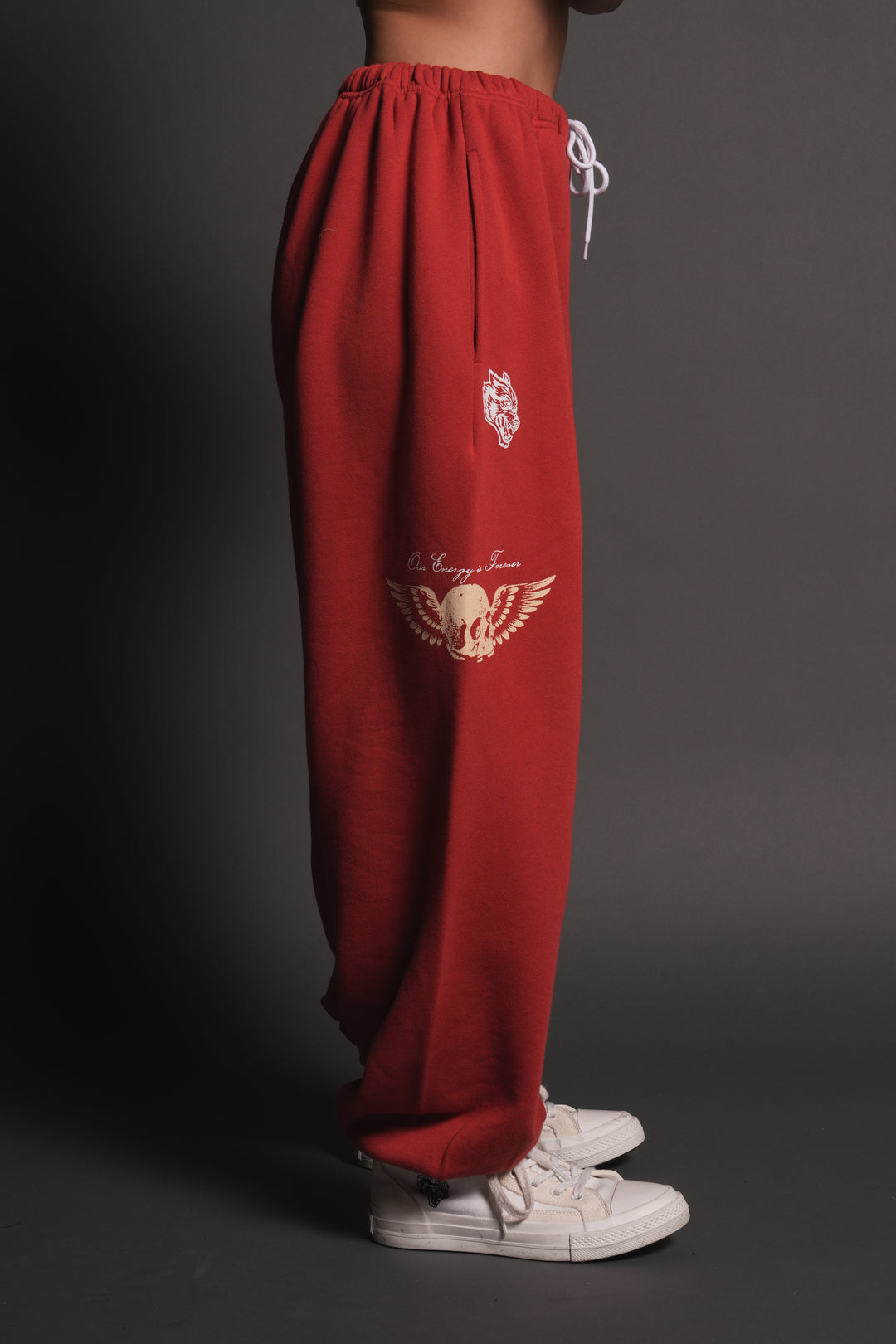 Free Will V2 Lightweight Lounger Sweat Pants in Roman Red