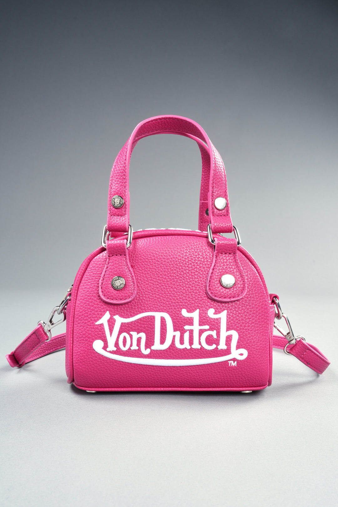 DSVD Collab VD Leather Mini Bowler in Mauve/Pink