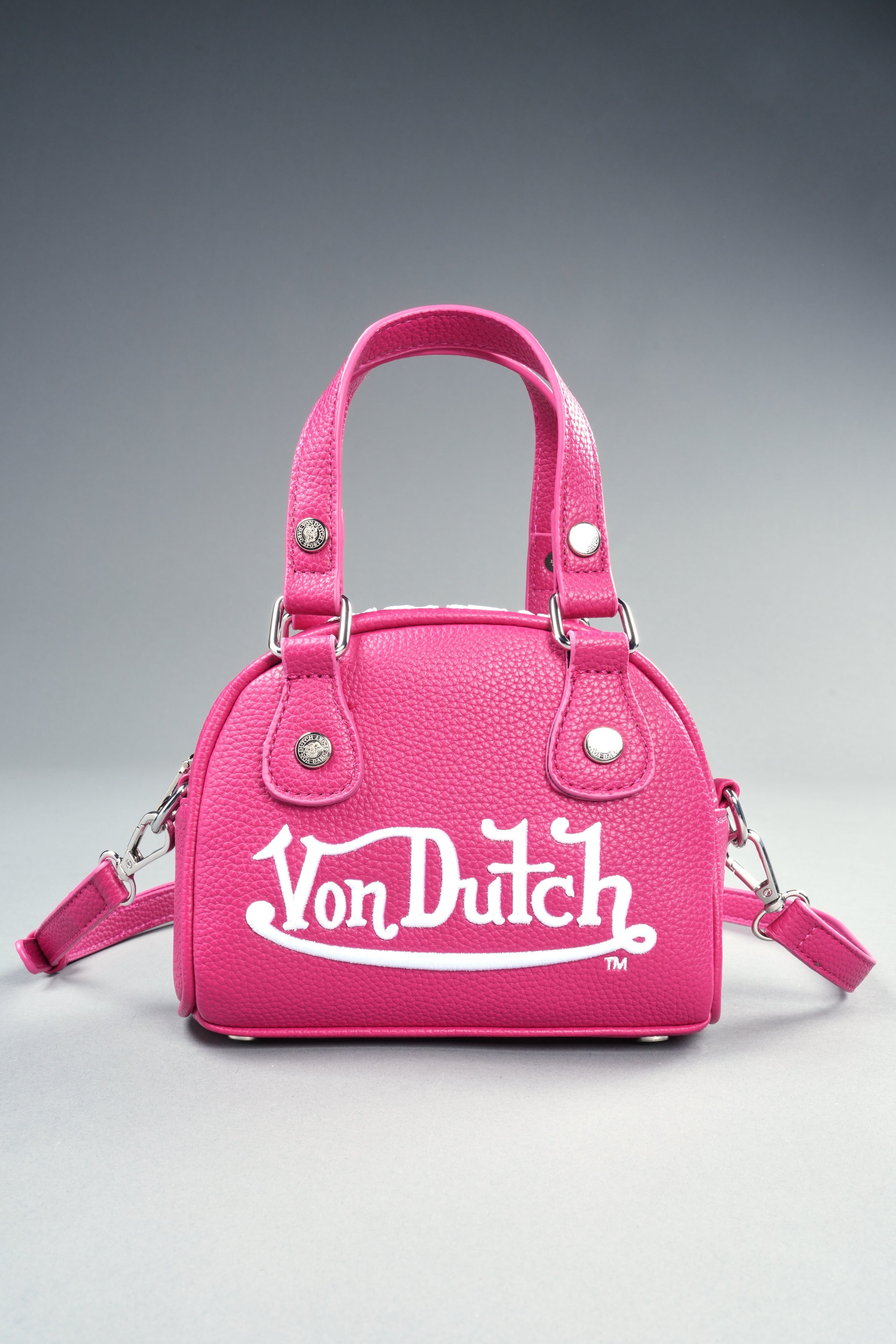 DSVD Collab VD Leather Mini Bowler in Mauve/Pink