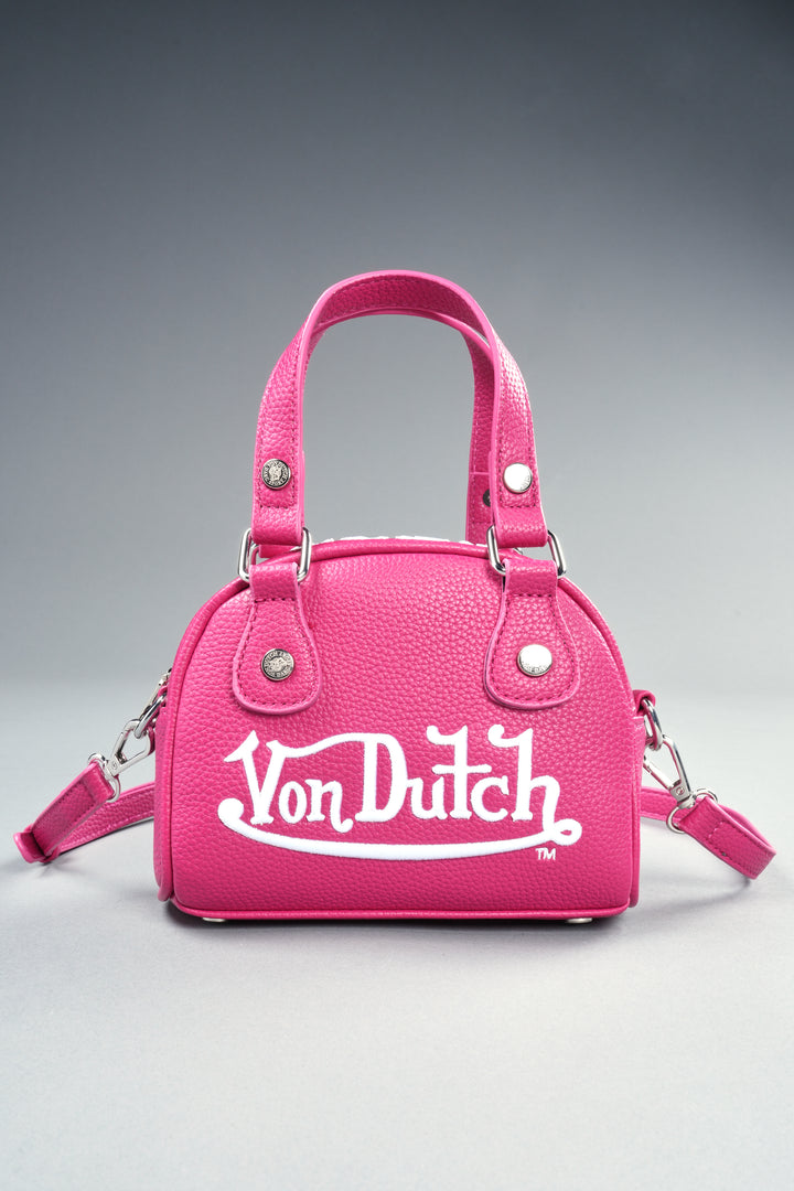 DSVD Collab VD Leather Mini Bowler in Mauve/Pink