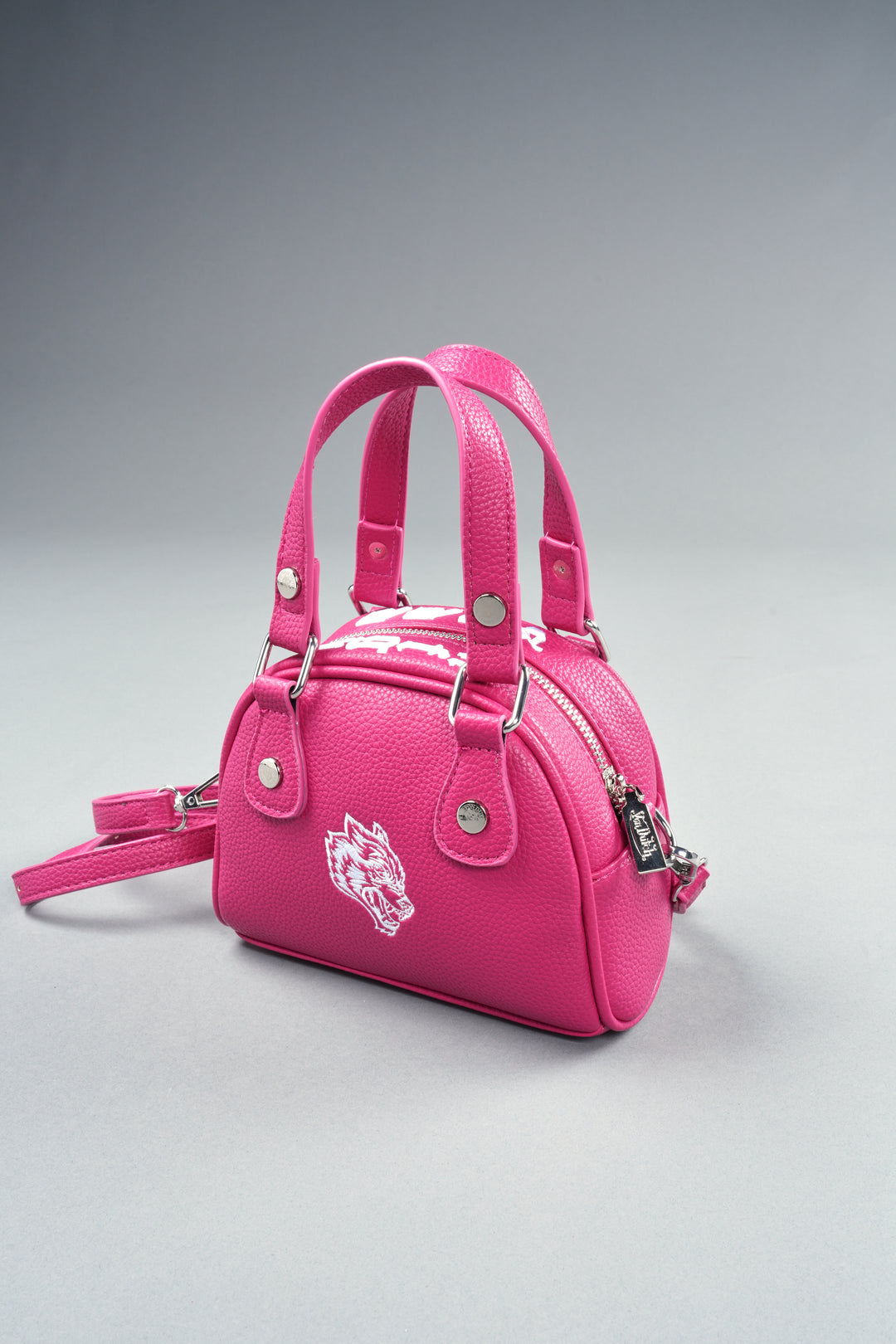 DSVD Collab VD Leather Mini Bowler in Mauve/Pink