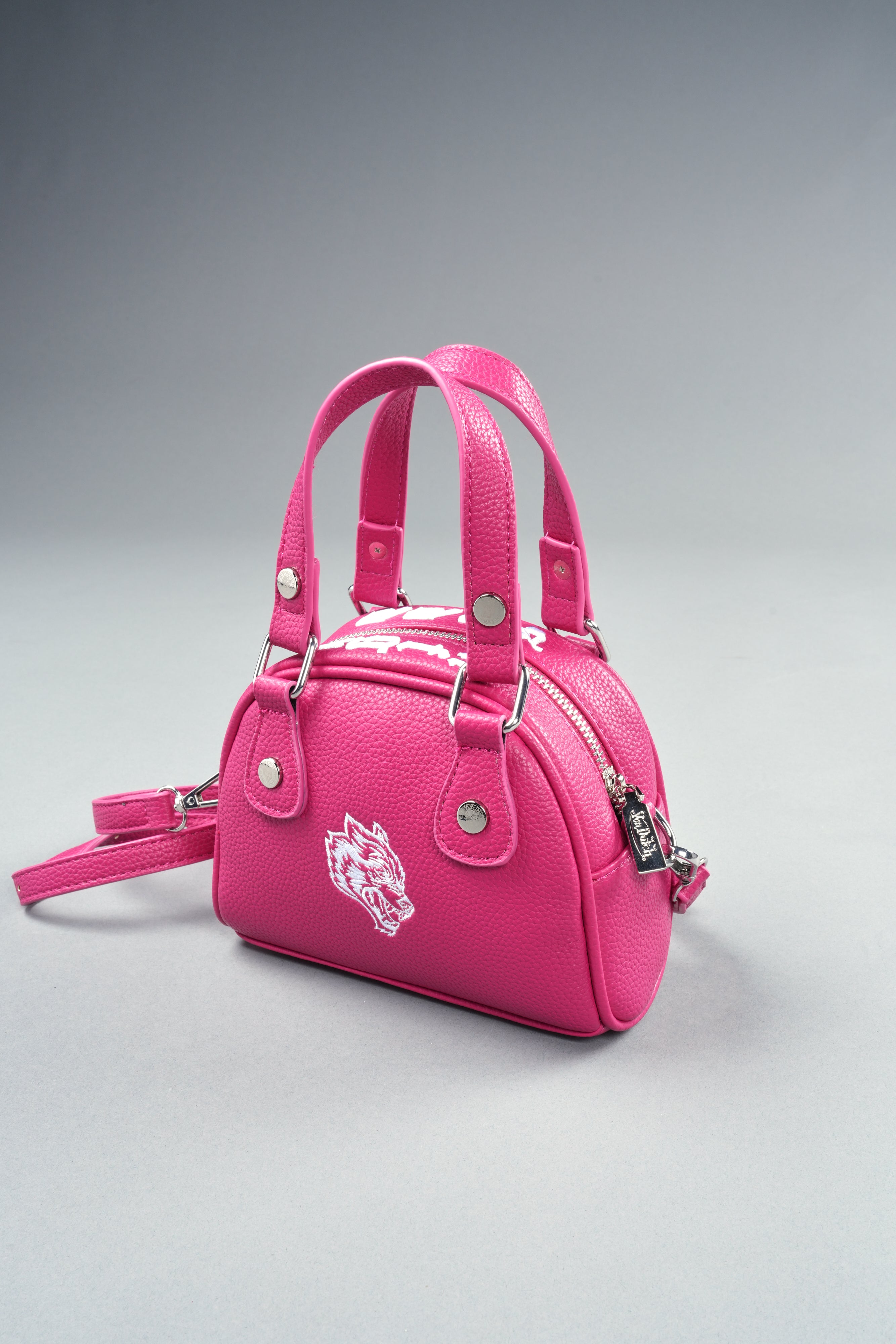 DSVD Collab VD Leather Mini Bowler in Mauve/Pink
