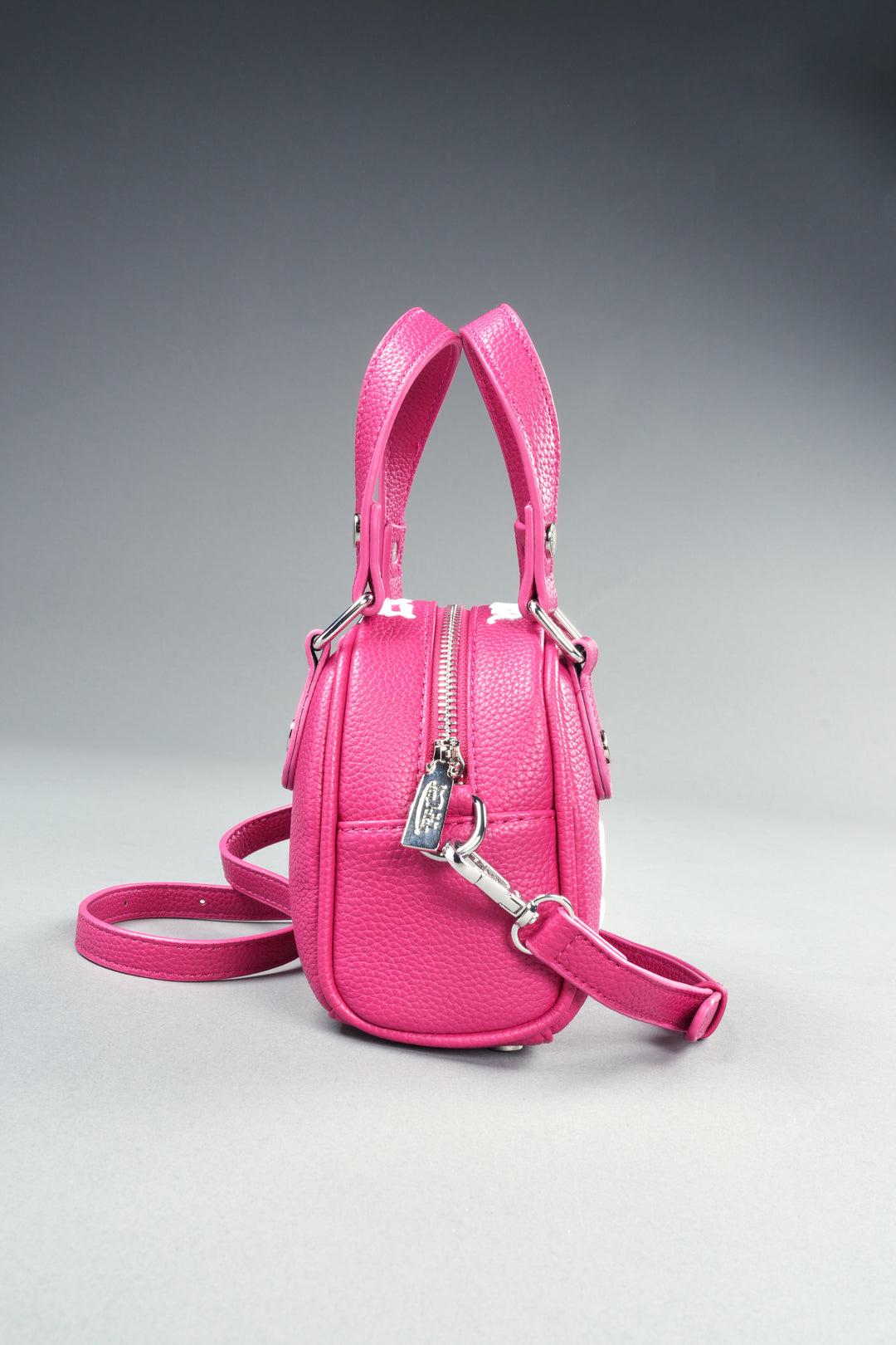 DSVD Collab VD Leather Mini Bowler in Mauve/Pink
