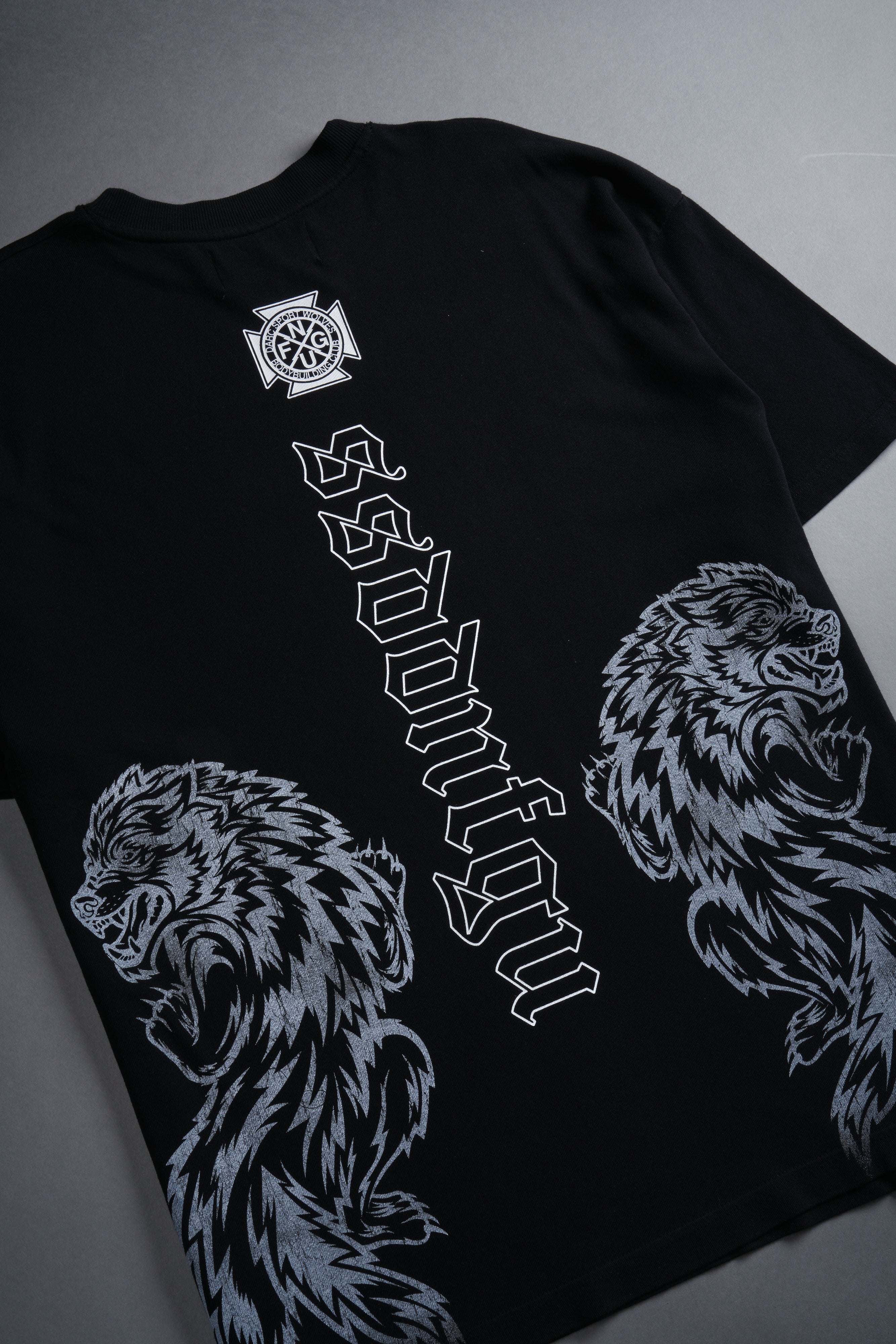 Alpha Wolf "Premium" Oversized Tee in Black
