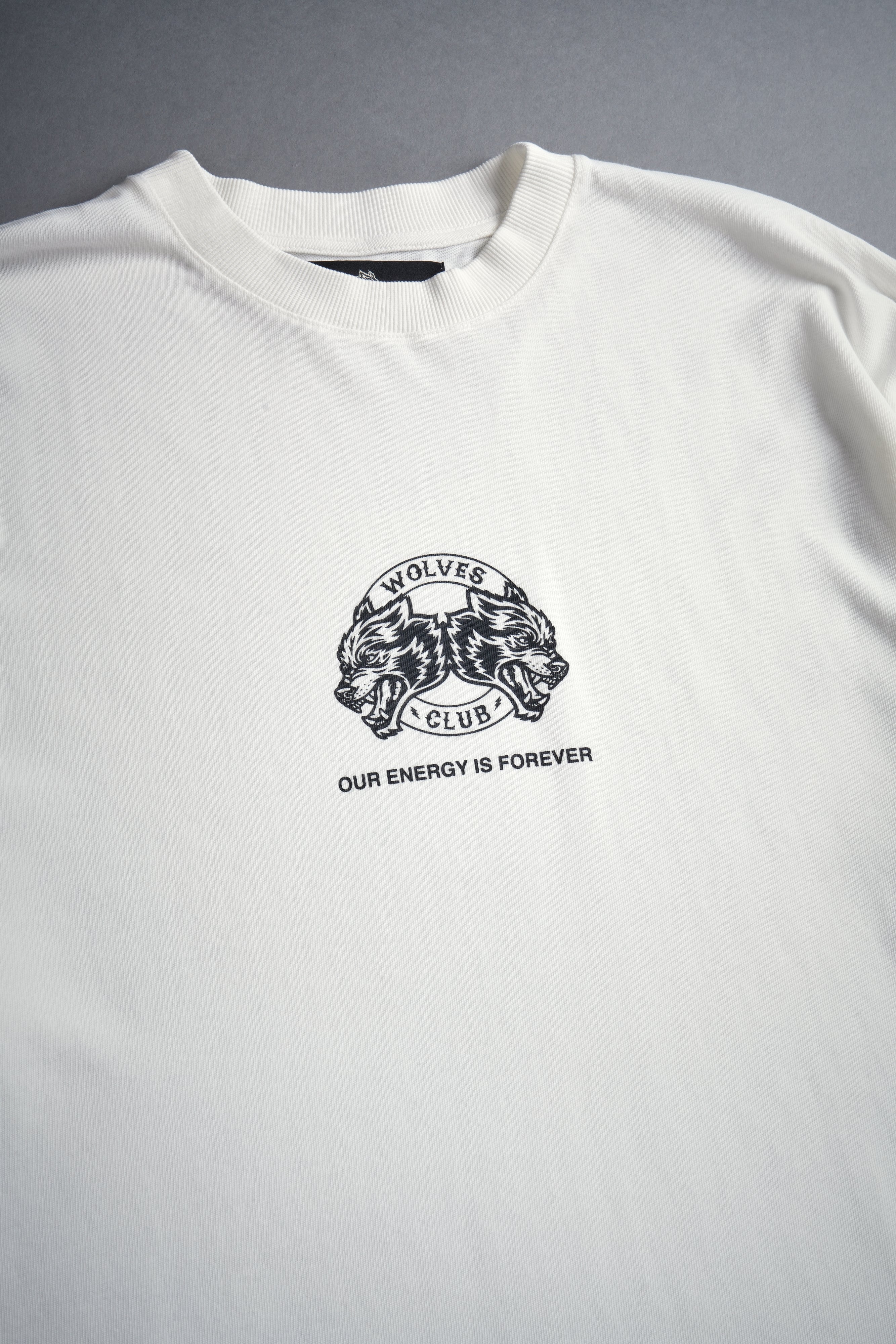 Alpha Wolf "Premium" Oversized Tee in Cream