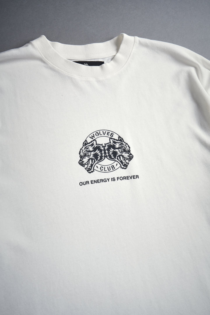 Alpha Wolf "Premium" Oversized Tee in Cream