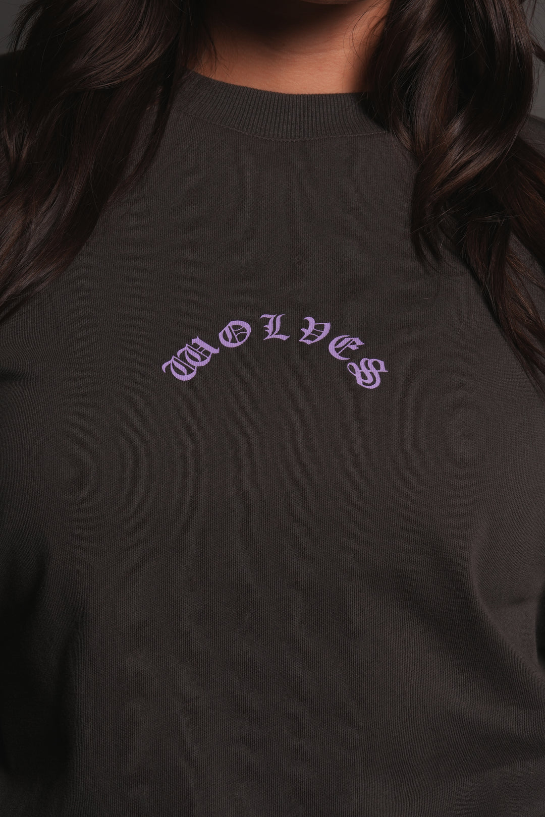 Wolves Never Back Down V2 Premium Oversized Tee in Wolf Gray