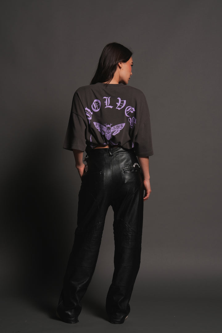 Wolves Never Back Down V2 Premium Oversized Tee in Wolf Gray
