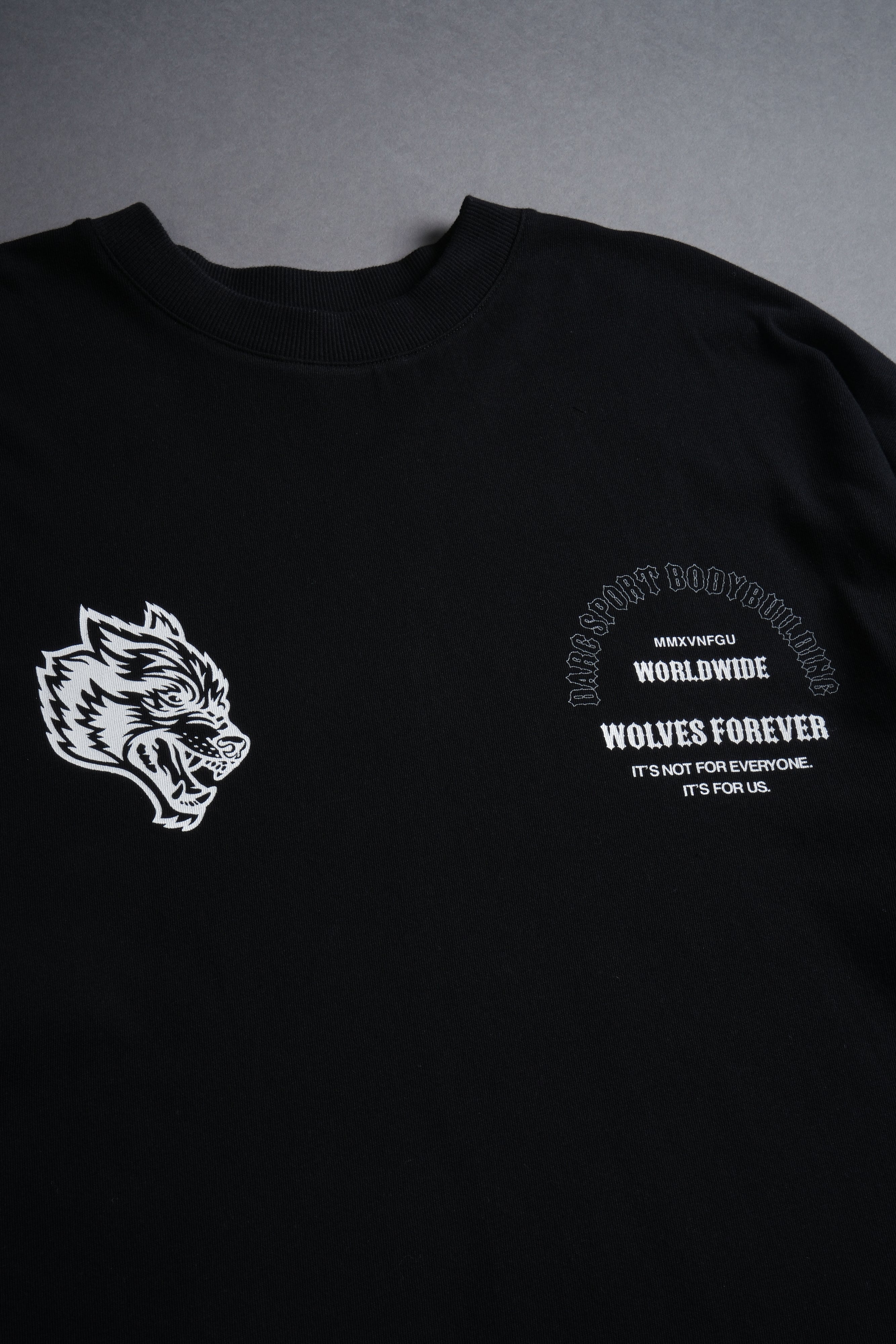 Iron Wolves "Premium" Oversized Tee in Black