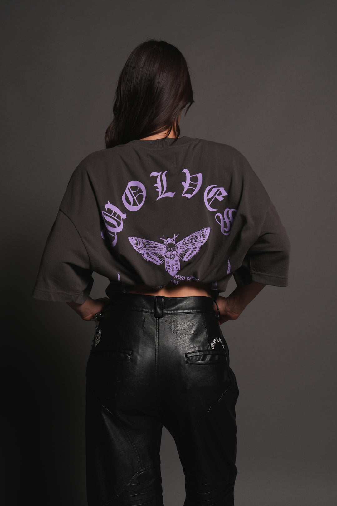 Wolves Never Back Down V2 Premium Oversized Tee in Wolf Gray