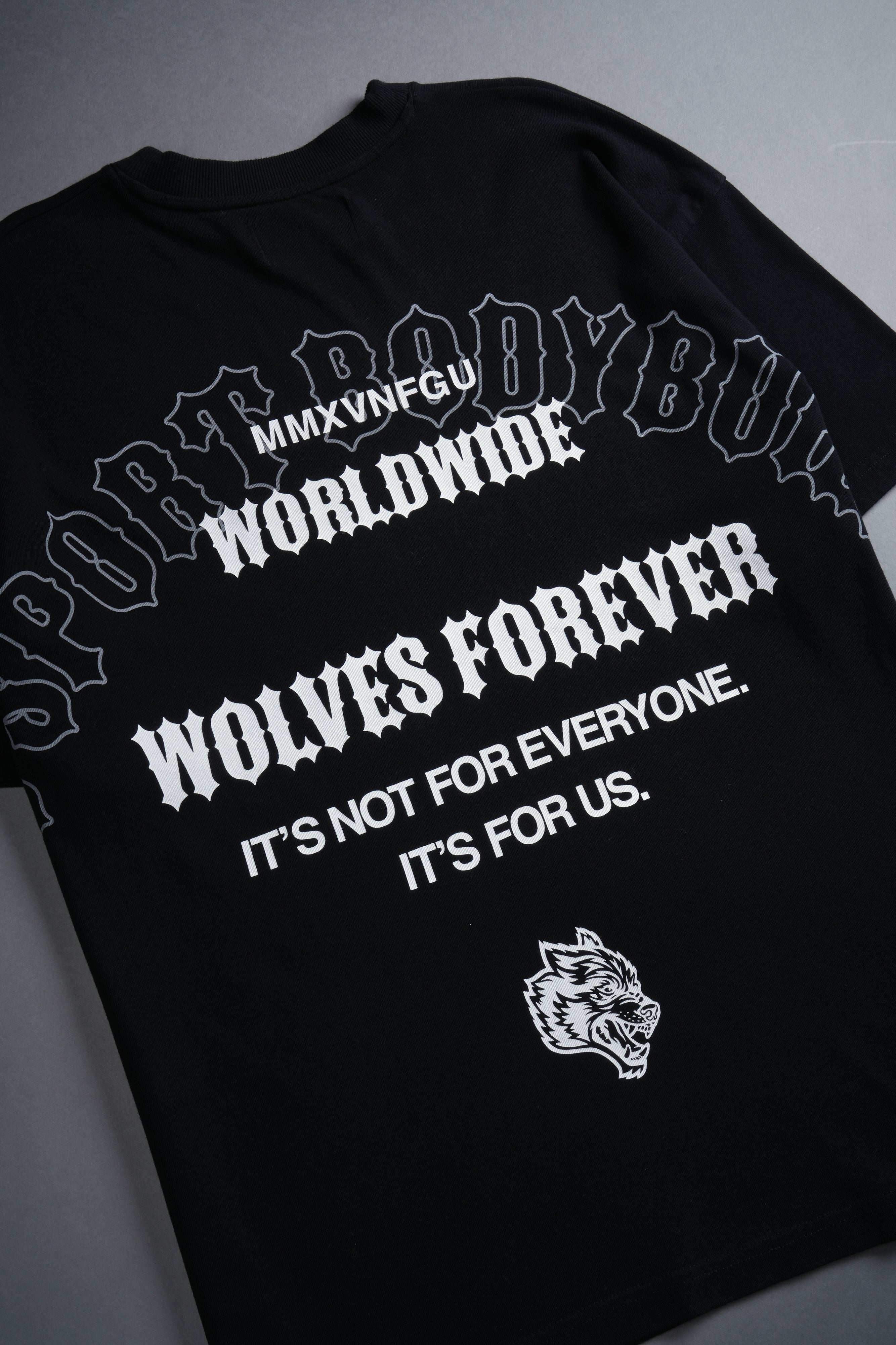 Iron Wolves "Premium" Oversized Tee in Black