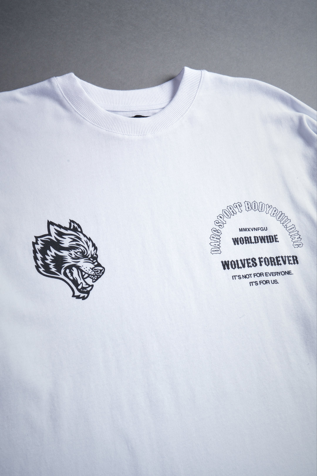 Iron Wolves "Premium" Oversized Tee in White