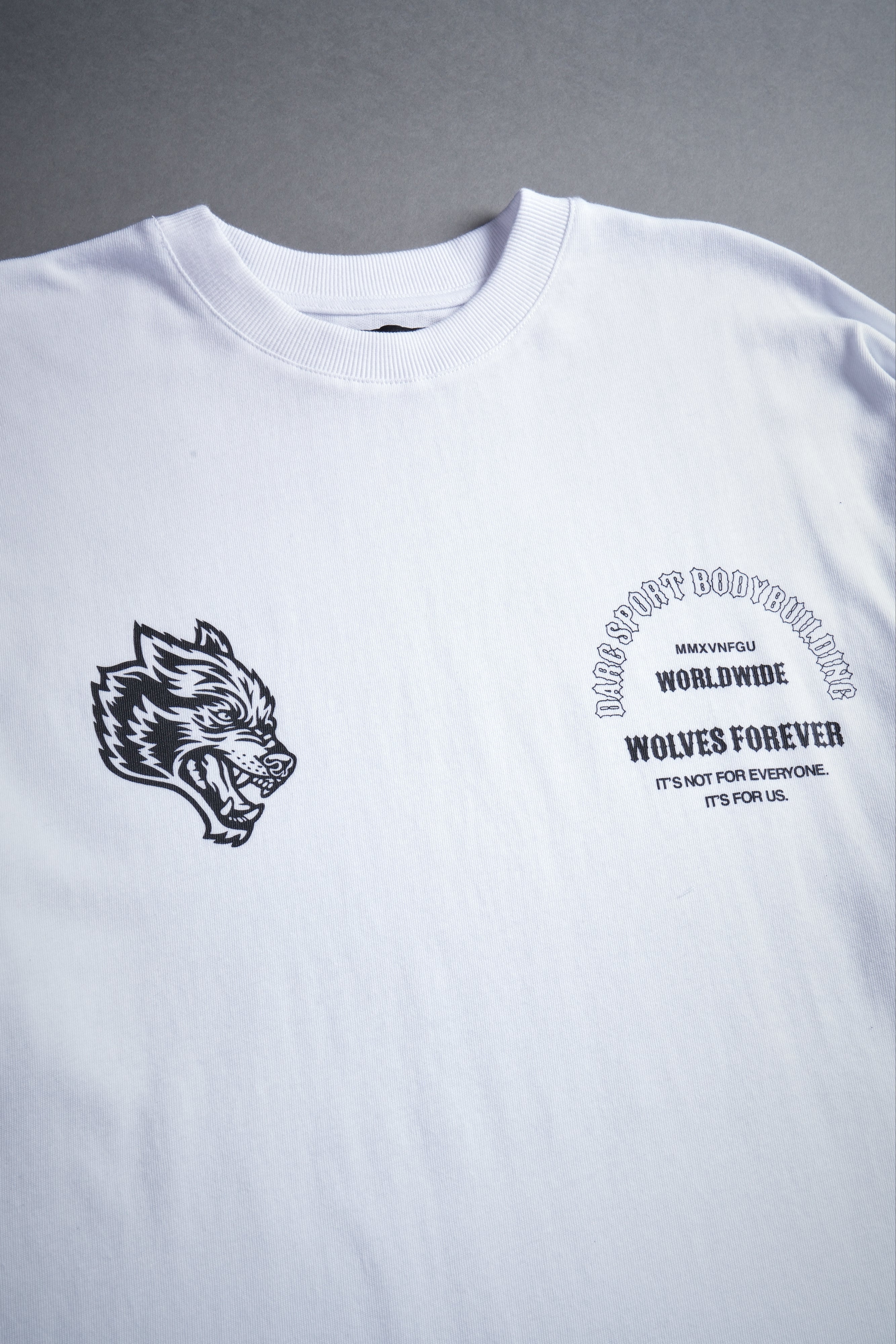 Iron Wolves "Premium" Oversized Tee in White