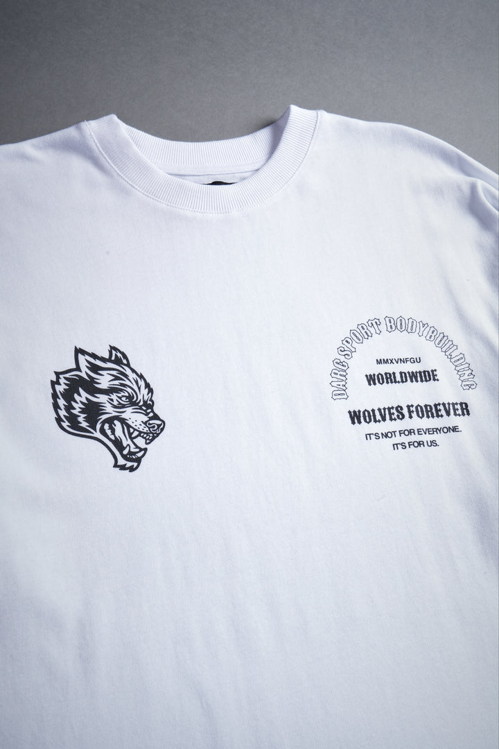 Iron Wolves "Premium" Oversized Tee in White
