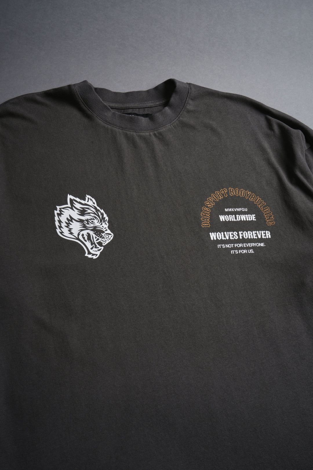 Iron Wolves "Premium" Oversized Tee in Wolf Gray
