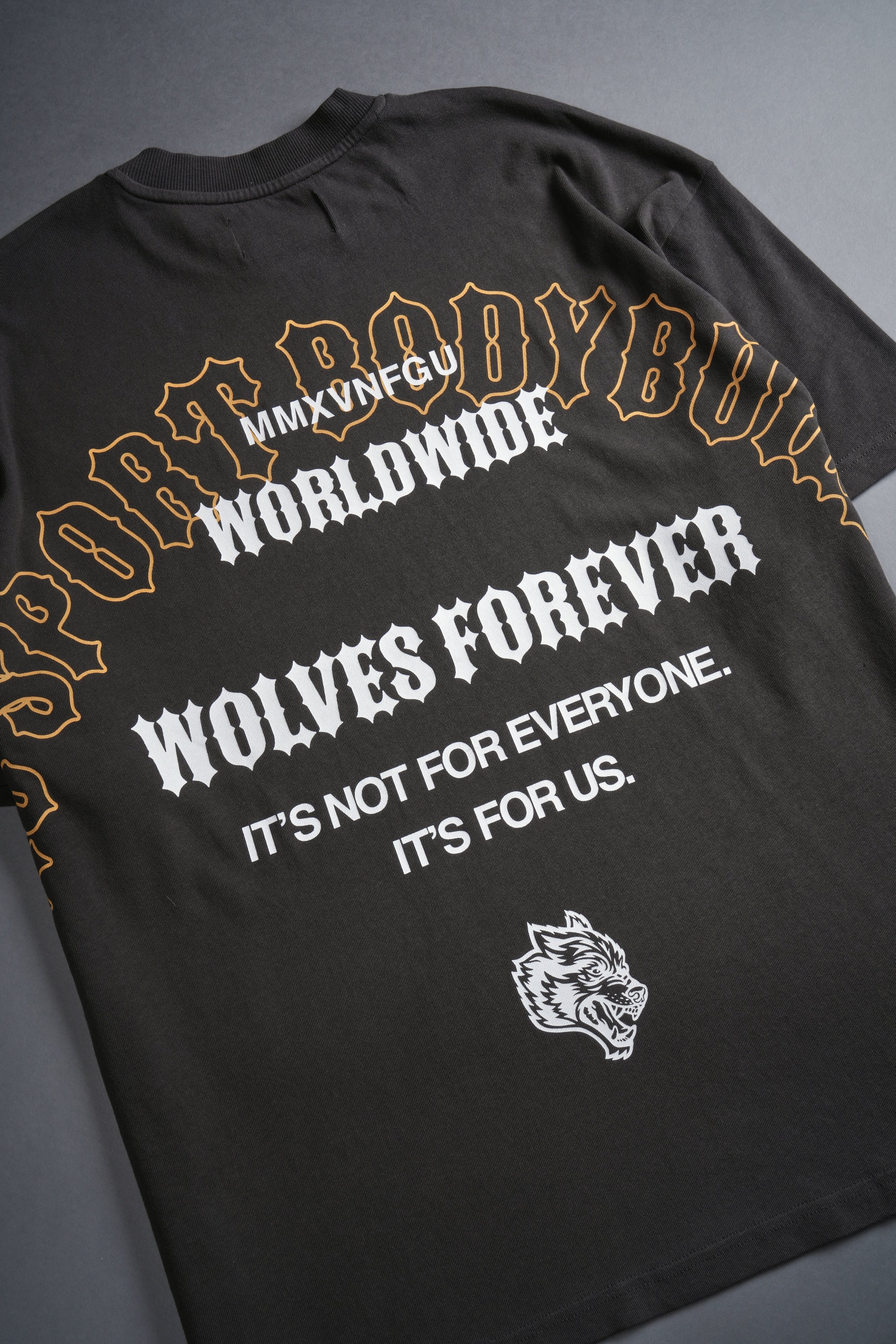 Iron Wolves "Premium" Oversized Tee in Wolf Gray