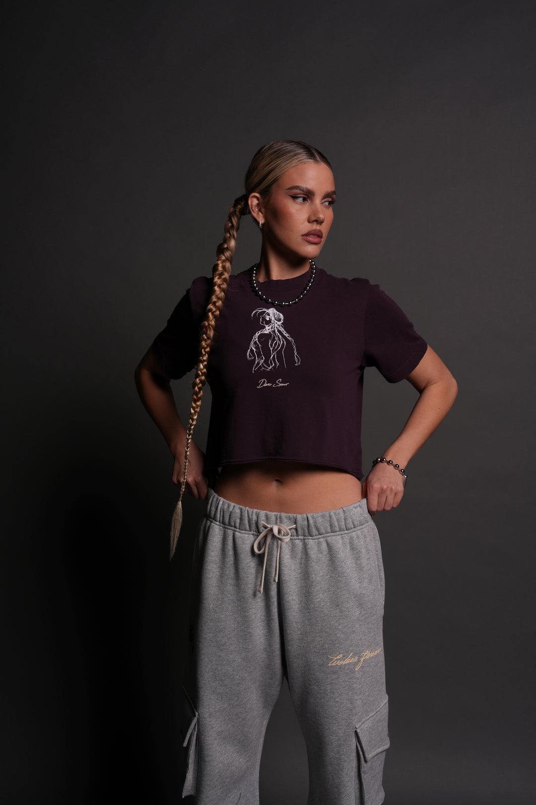 Mission Accomplished "Premium" (Cropped) Tee in Storm Purple