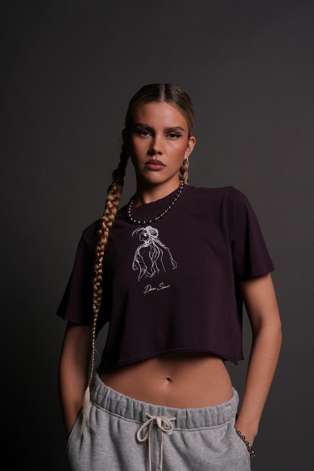 Mission Accomplished "Premium" (Cropped) Tee in Storm Purple