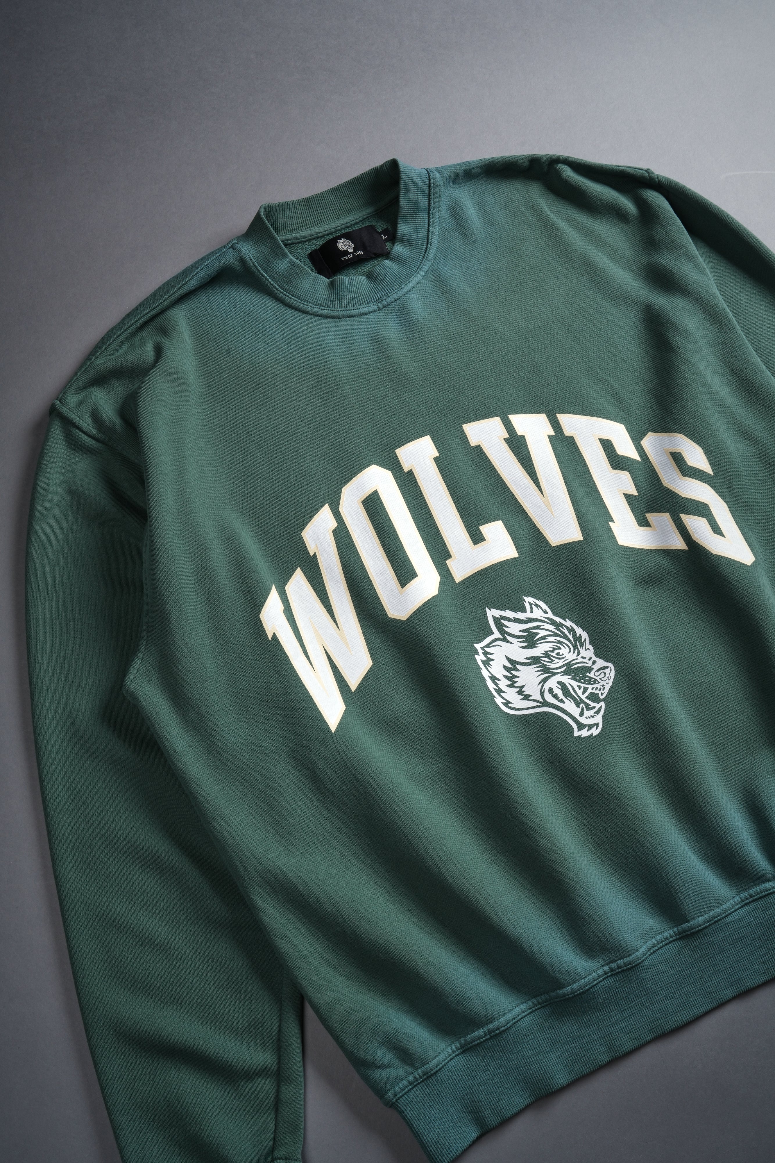 Loyalty London Unisex Crewneck in Hunter Green Driftwash