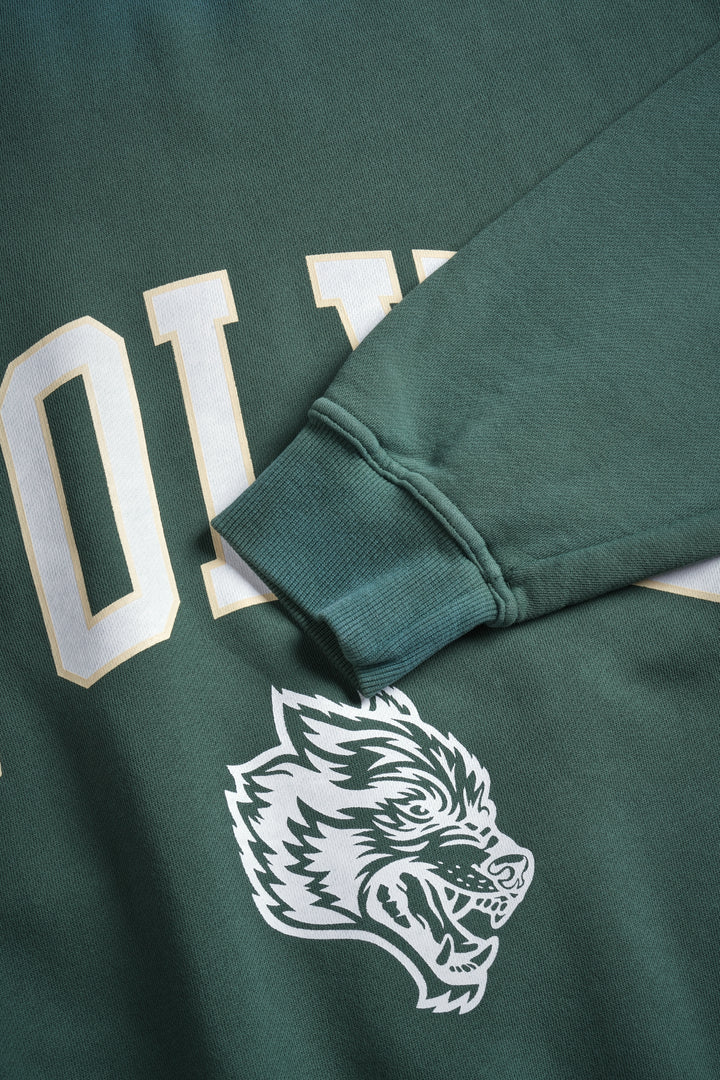 Loyalty London Unisex Crewneck in Hunter Green Driftwash