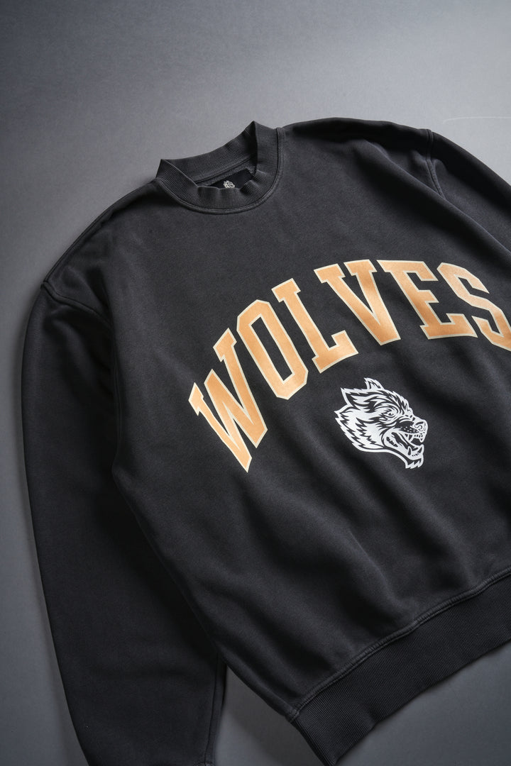 Loyalty London Unisex Crewneck in Wolf Gray/Orange