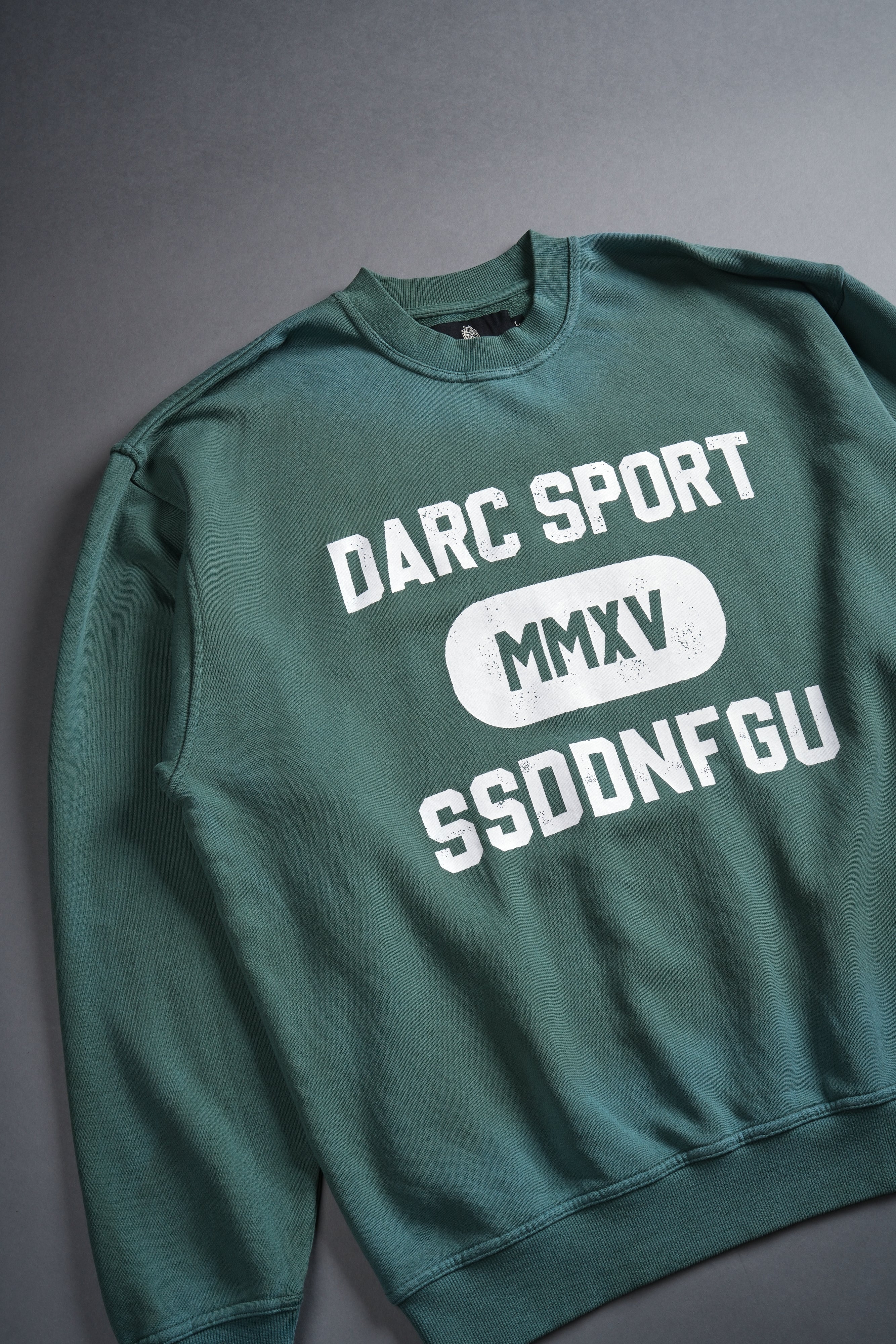 Wolves Forever London Unisex Crewneck in Hunter Green Driftwash