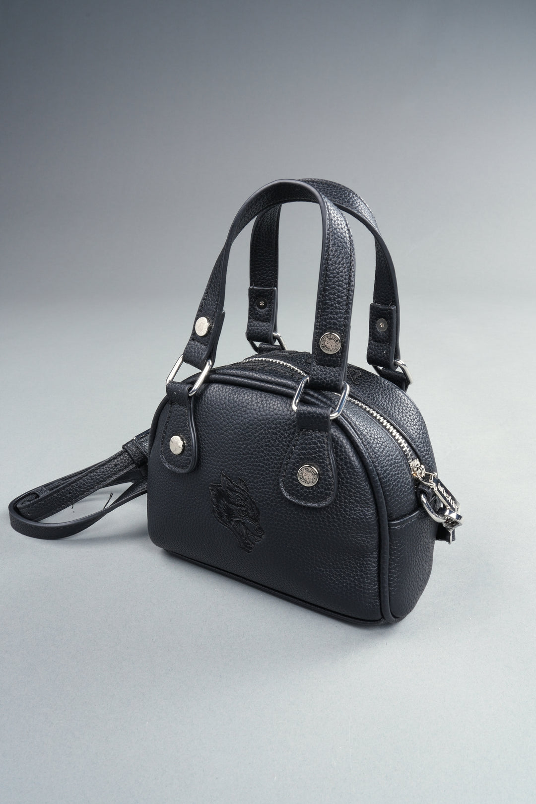 DSVD Collab VD Leather Mini Bowler in Black/Black